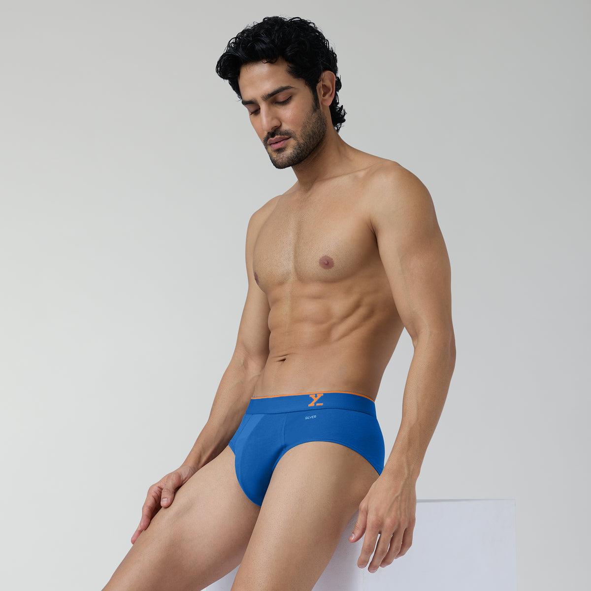 Traq Silver Cotton Briefs For Men Horizon Blue -  XYXX Crew