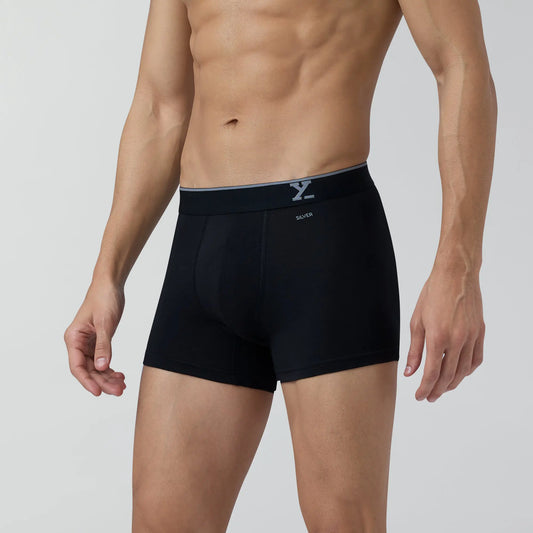 Traq Silver Cotton Trunks Black Knight - XYXX Crew