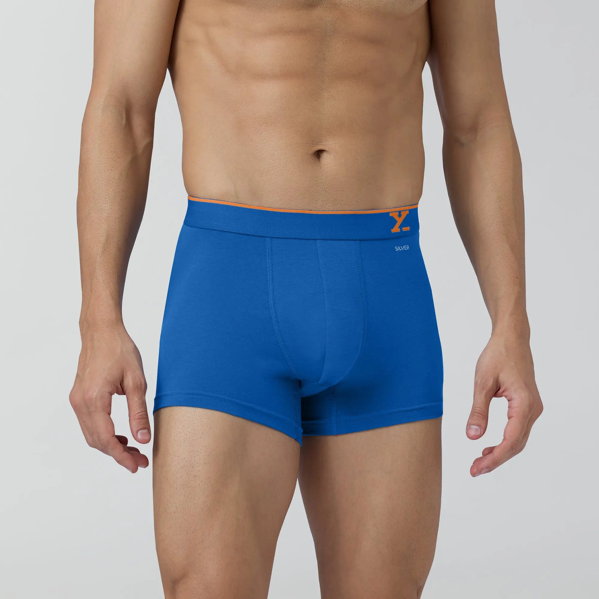 Traq Silver Cotton Trunks Horizon Blue - XYXX Crew