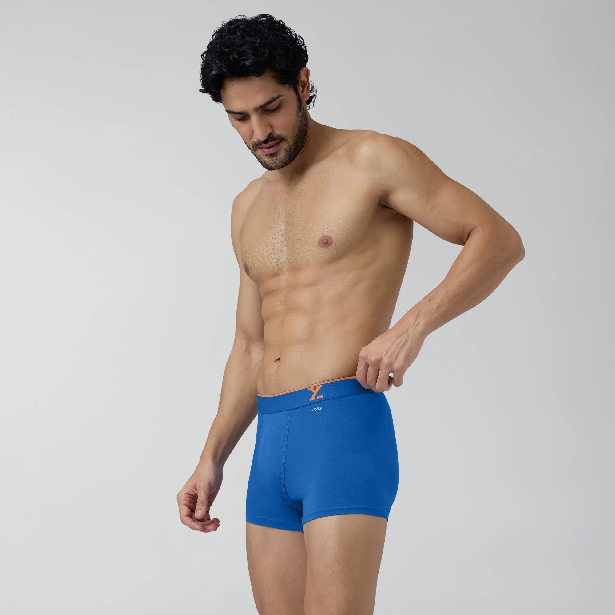 Traq Silver Cotton Trunks Horizon Blue - XYXX Crew
