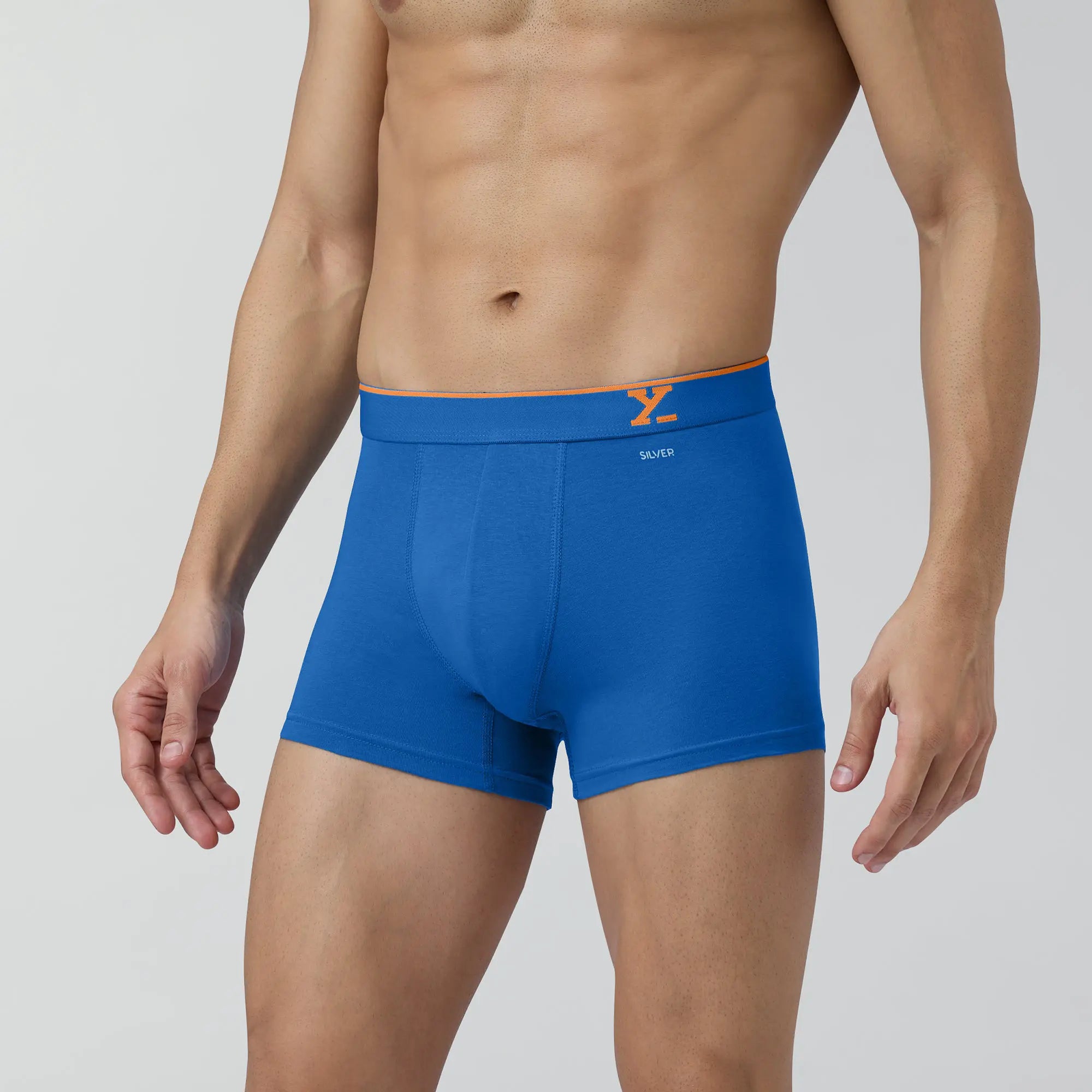 Traq Silver Cotton Trunks Horizon Blue - XYXX Crew