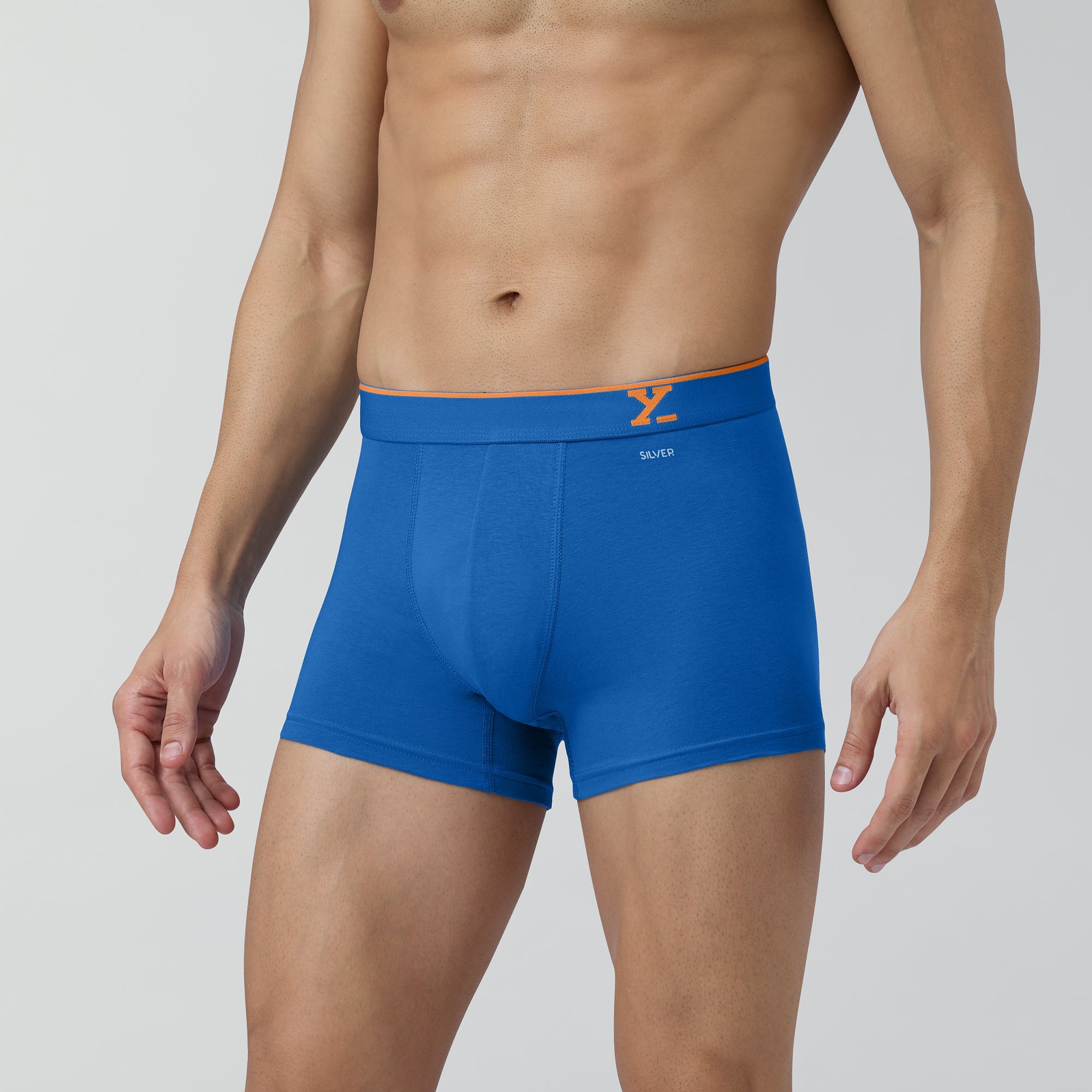 Traq Silver Cotton Trunks For Men Horizon Blue -  XYXX Crew
