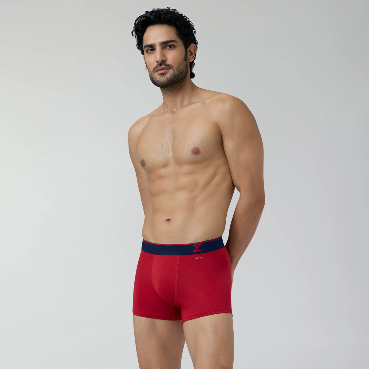 Traq Silver Cotton Trunks Rio Red - XYXX Crew