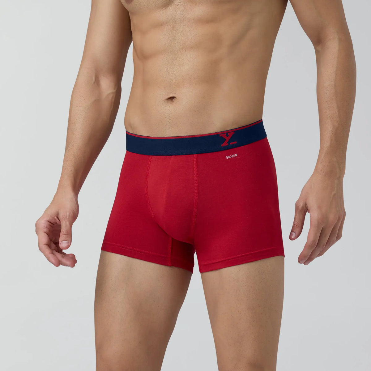 Traq Silver Cotton Trunks Rio Red - XYXX Crew