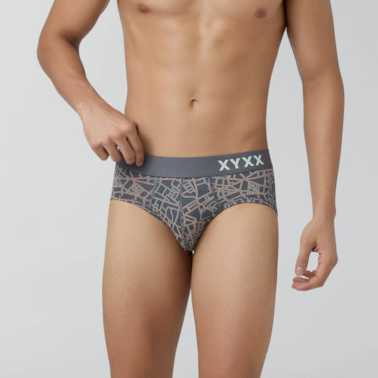 Urbane Modal Briefs Map Grey - XYXX Crew