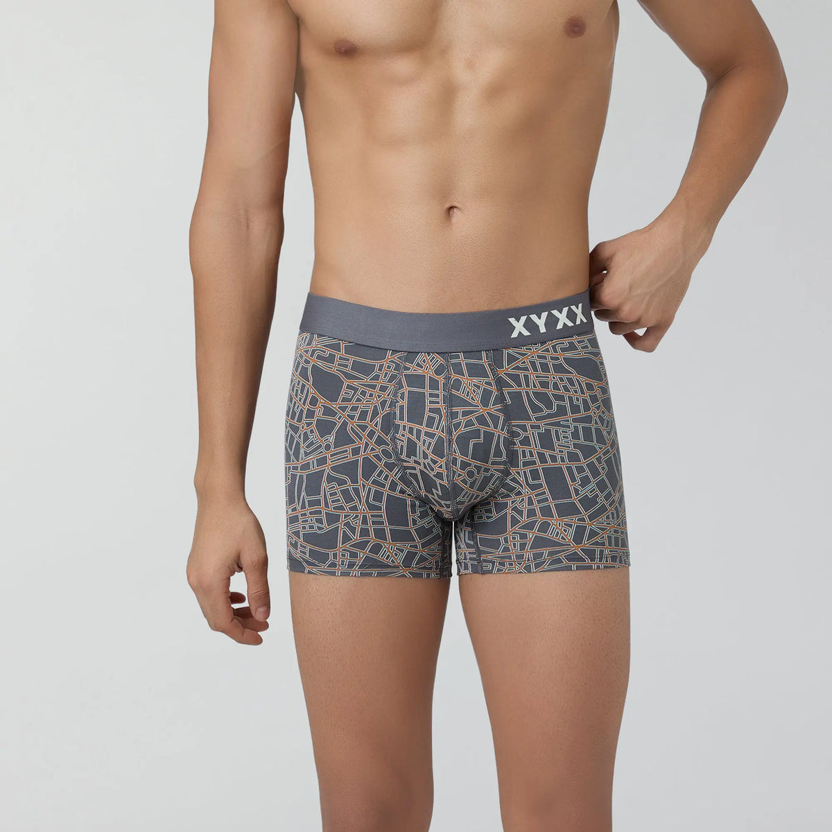 Urbane Modal Trunks Map Grey - XYXX Crew