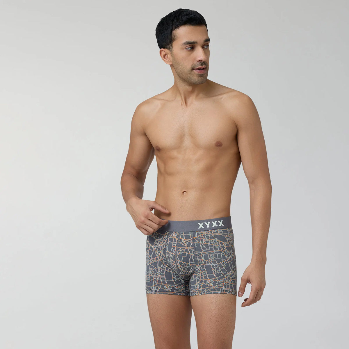 Urbane Modal Trunks Map Grey - XYXX Crew