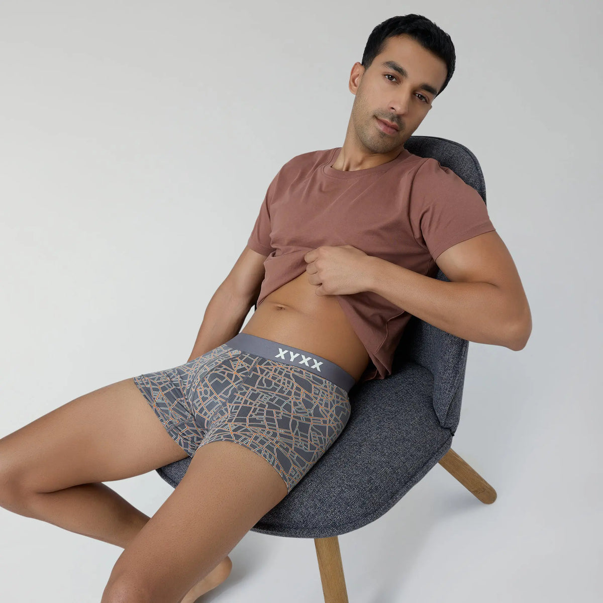 Urbane Modal Trunks Map Grey - XYXX Crew
