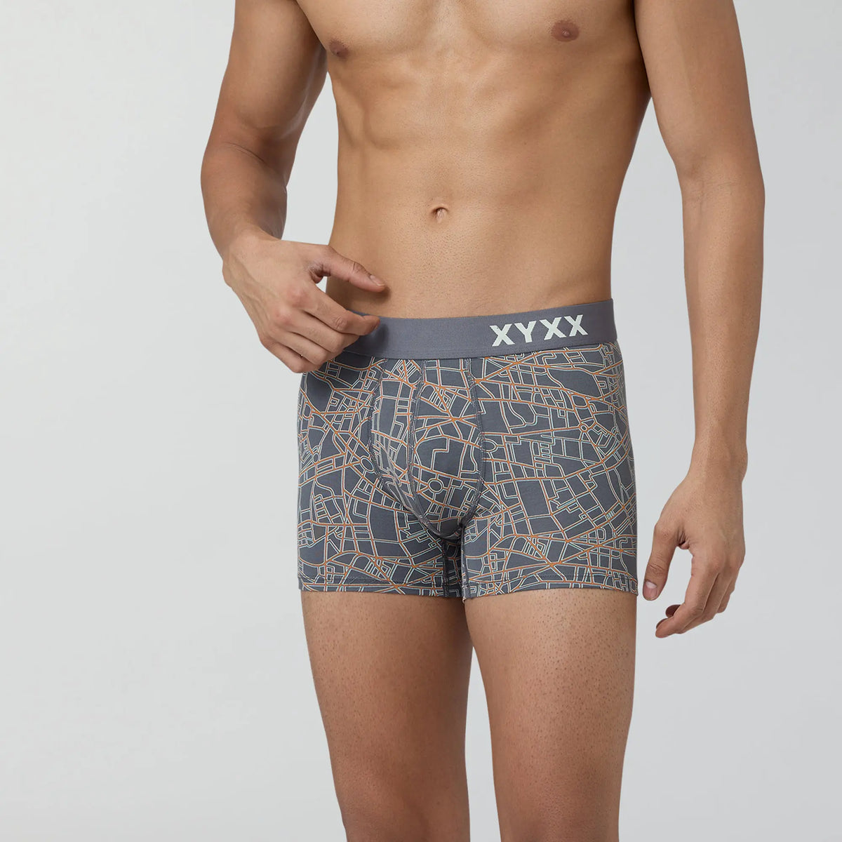 Urbane Modal Trunks Map Grey - XYXX Crew
