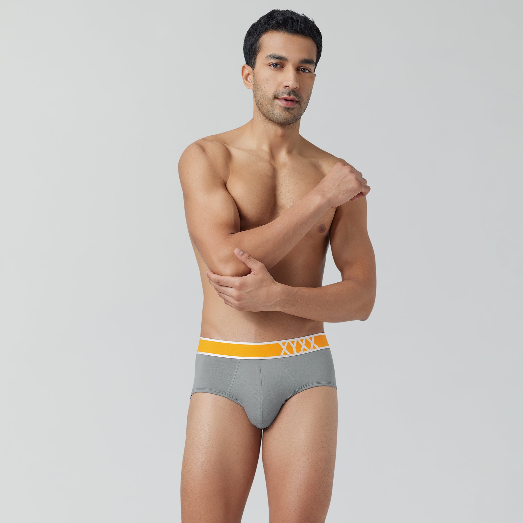 Volt Modal Pop Briefs For Men Ash Grey -  XYXX Crew