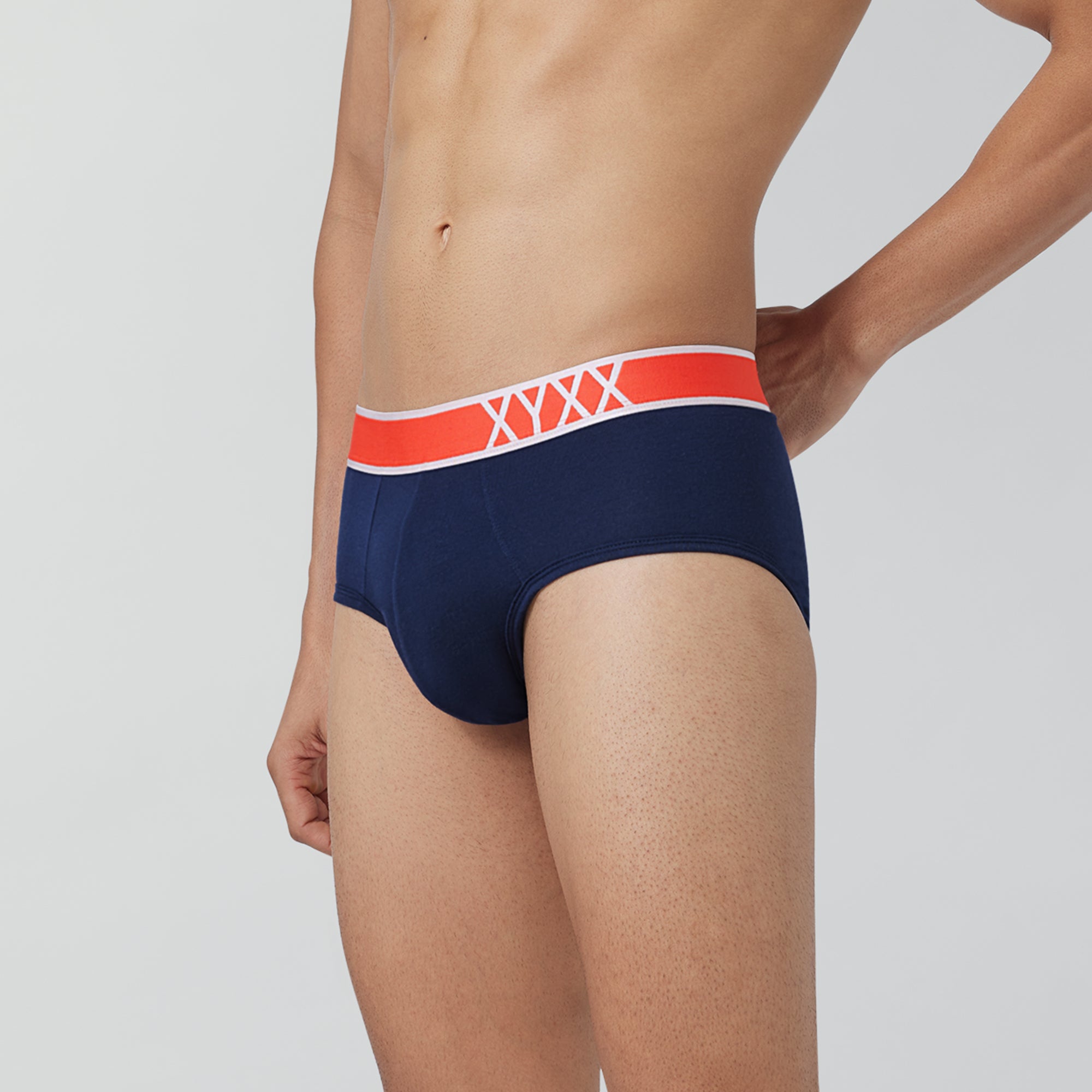 Volt Modal Pop Briefs For Men Navy Blue -  XYXX Crew