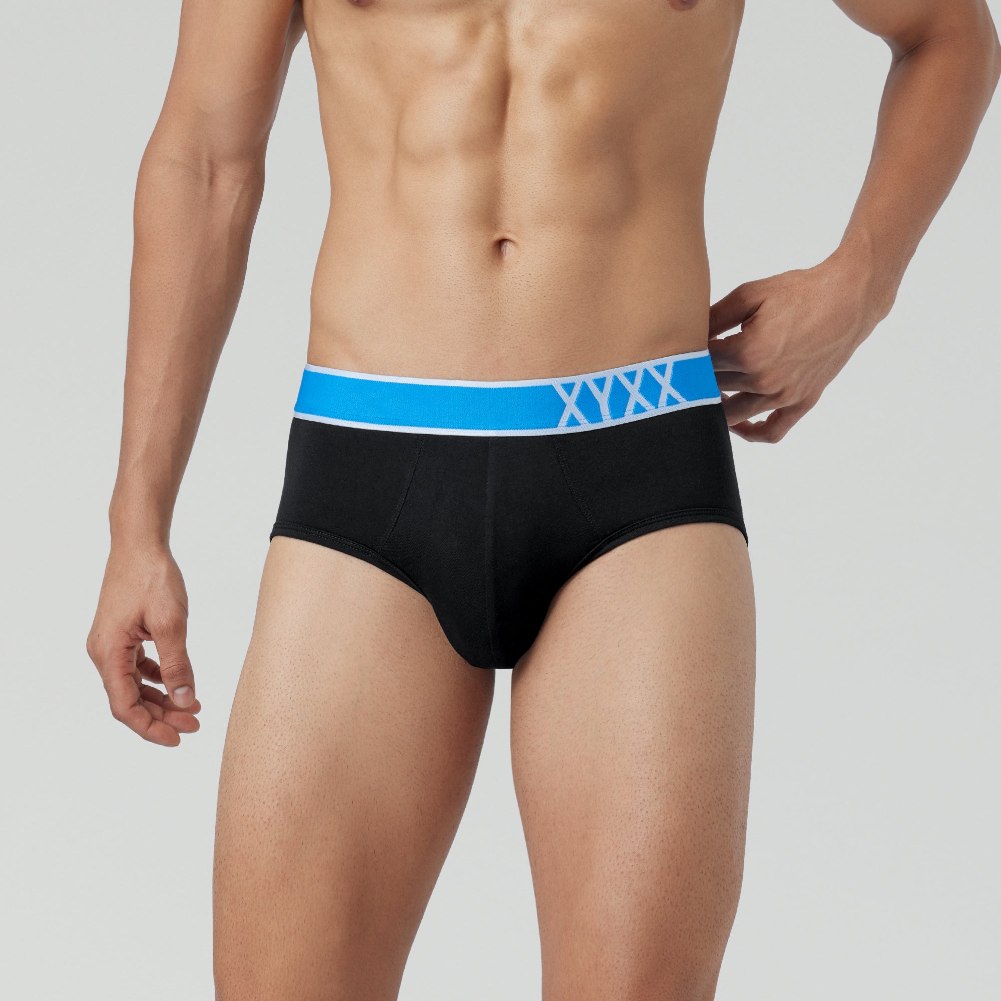 Volt Modal Pop Briefs For Men Pitch Black -  XYXX Crew