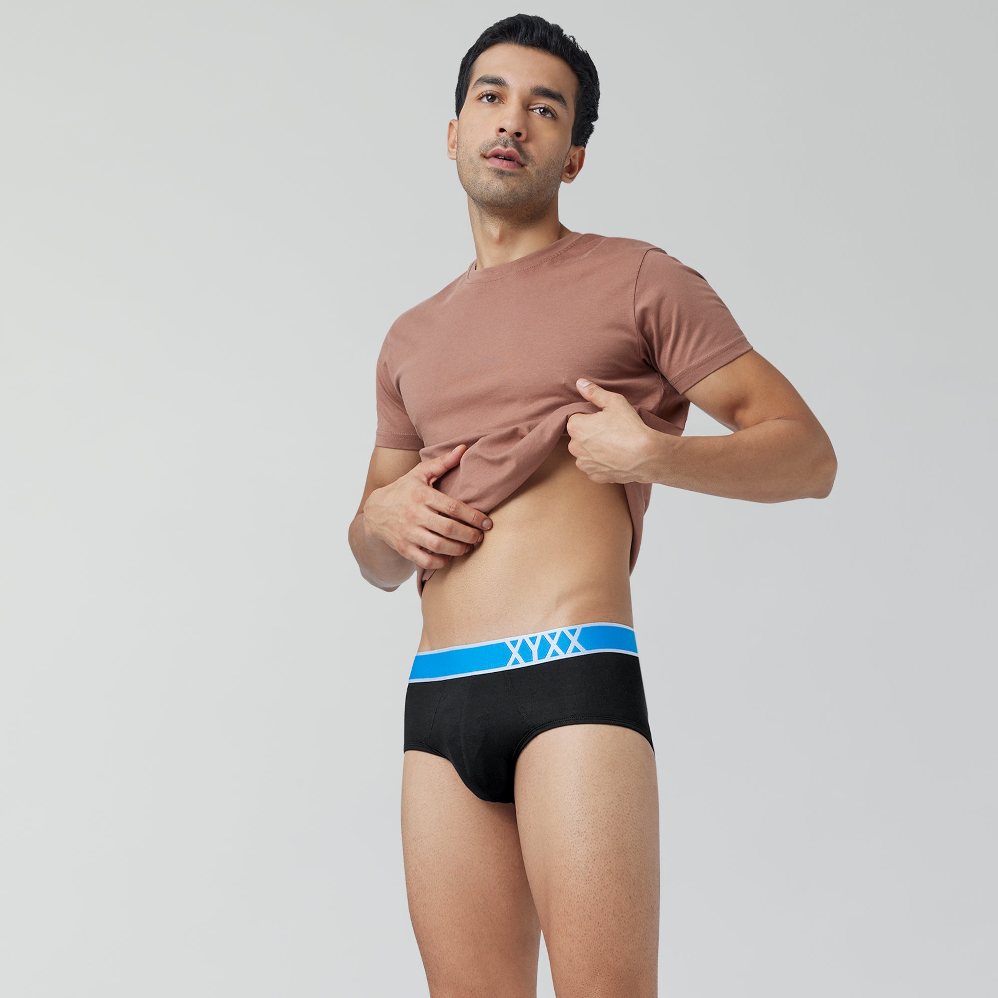 Volt Modal Pop Briefs For Men Pitch Black -  XYXX Crew