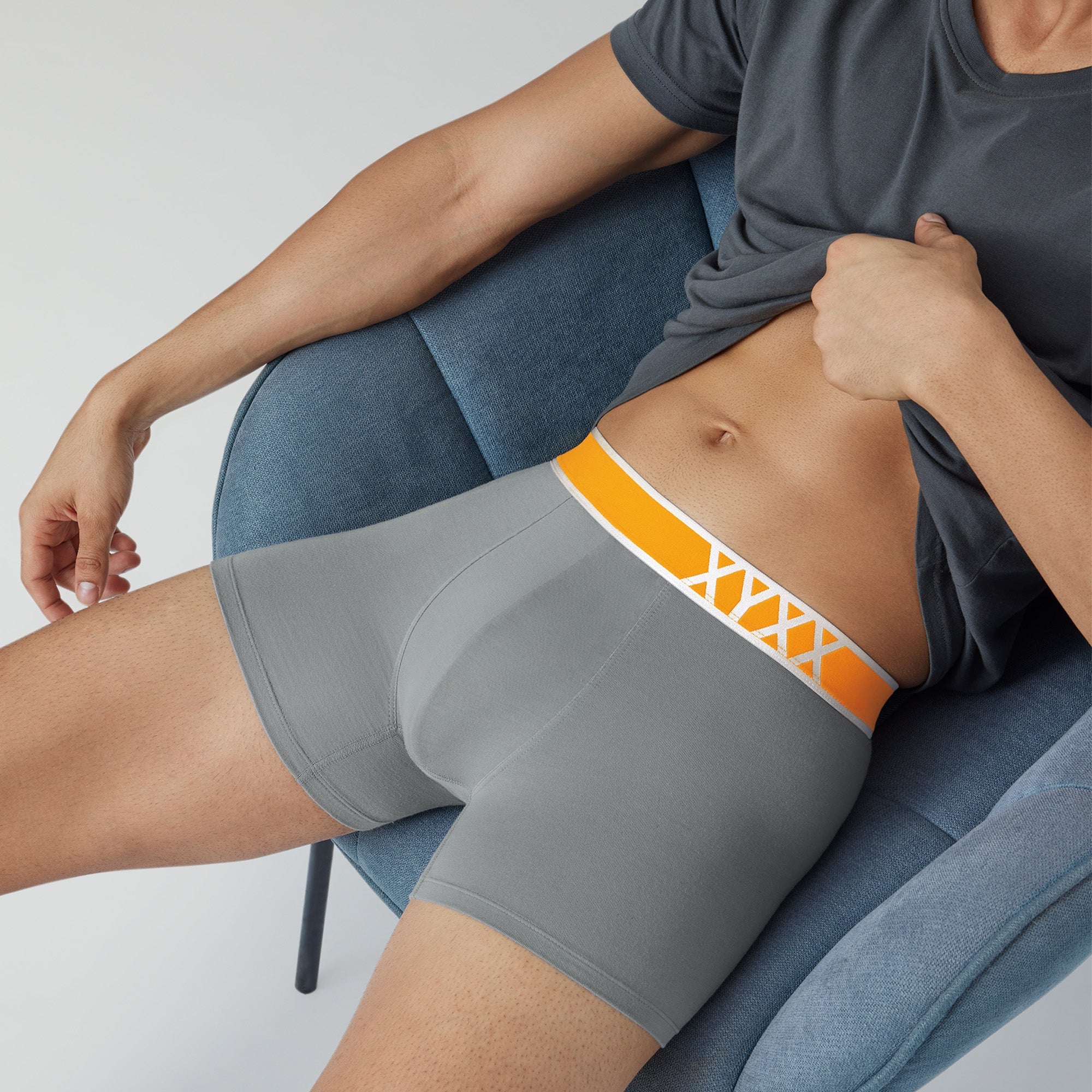 Volt Modal Pop Trunks For Men Ash Grey -  XYXX Crew