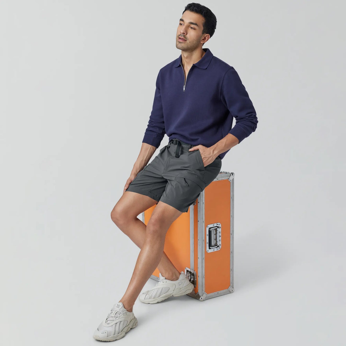 Cross_Sell Moveo Cargo Shorts Anchor Grey - XYXX Crew