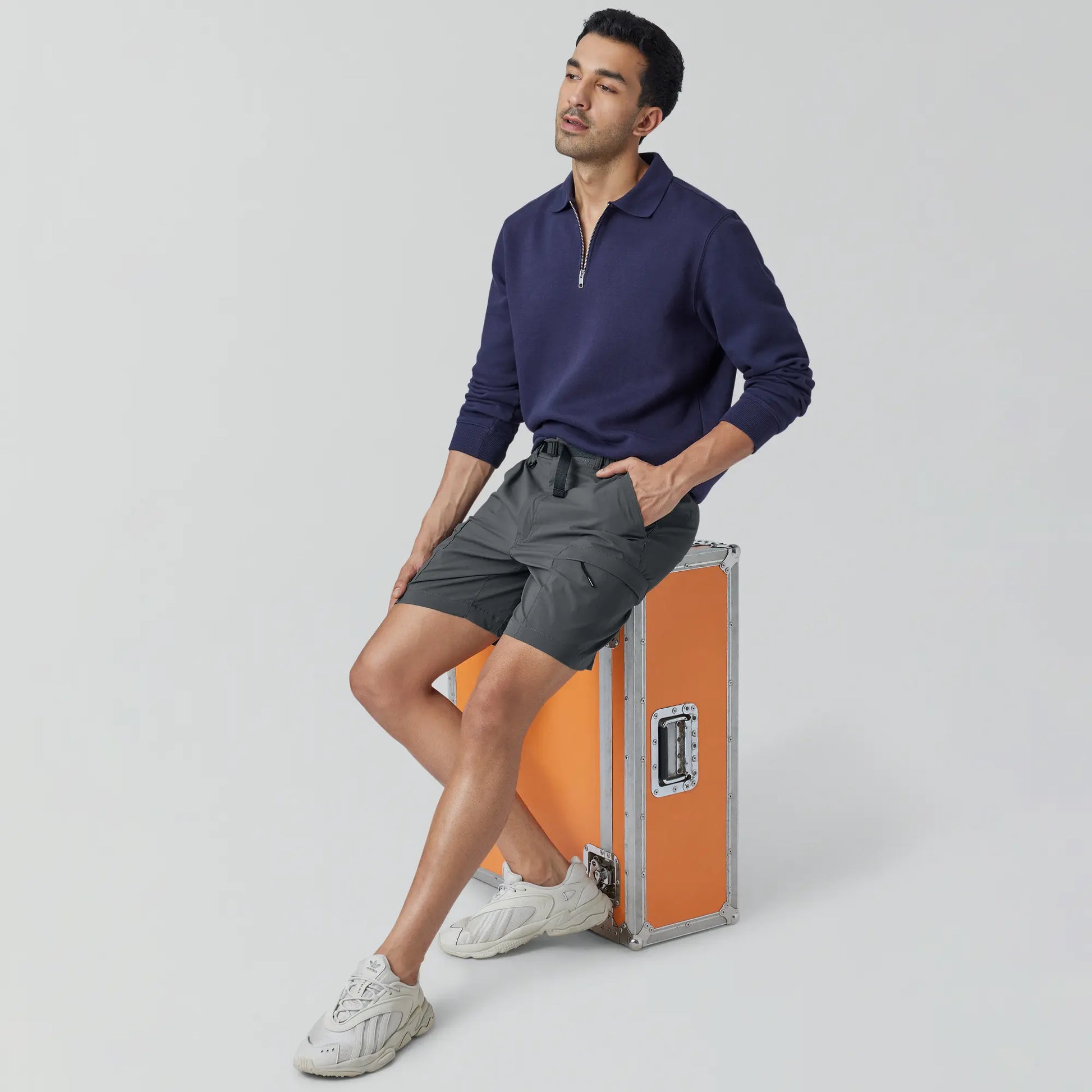Cross_Sell Moveo Cargo Shorts Anchor Grey - XYXX Crew