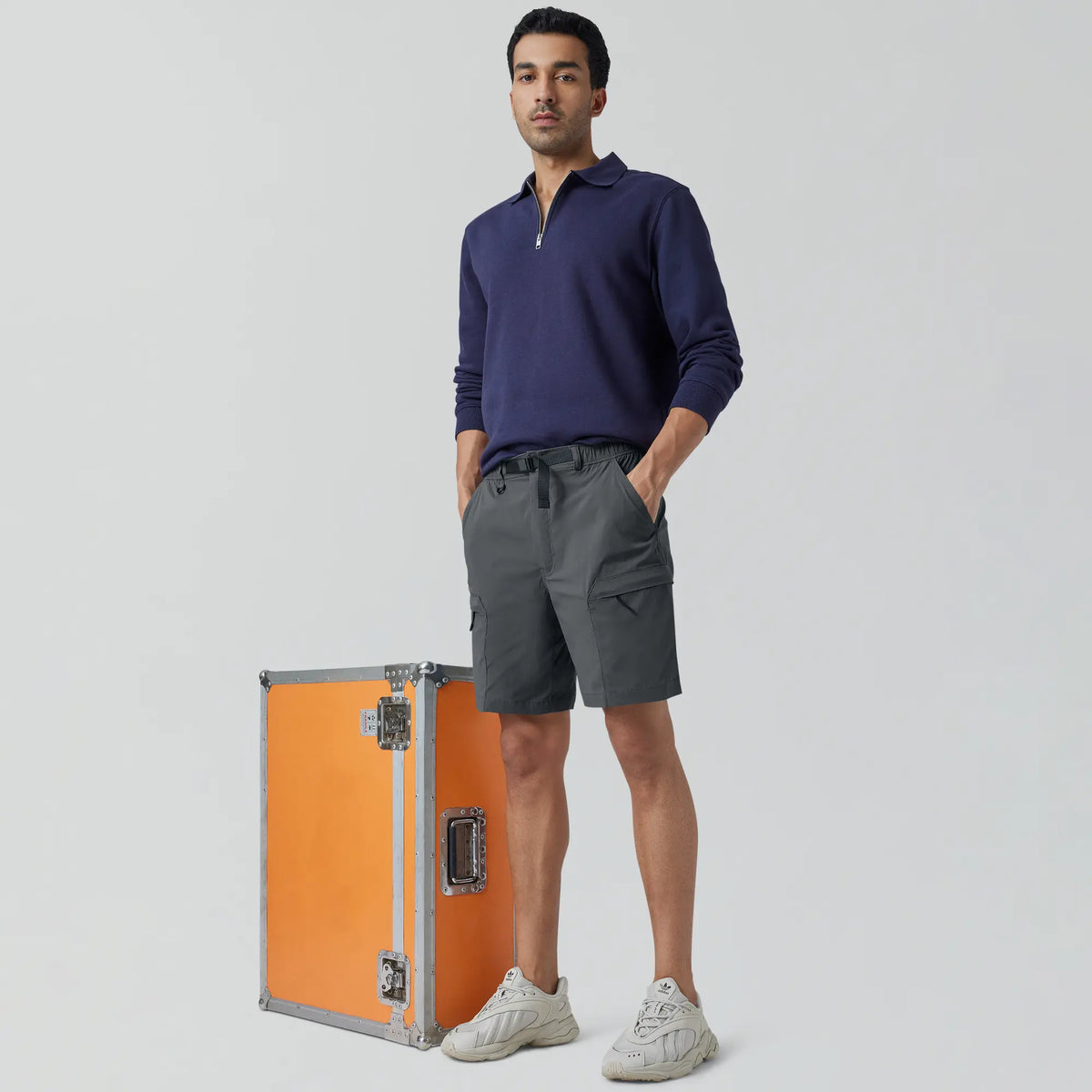 Cross_Sell Moveo Cargo Shorts Anchor Grey - XYXX Crew