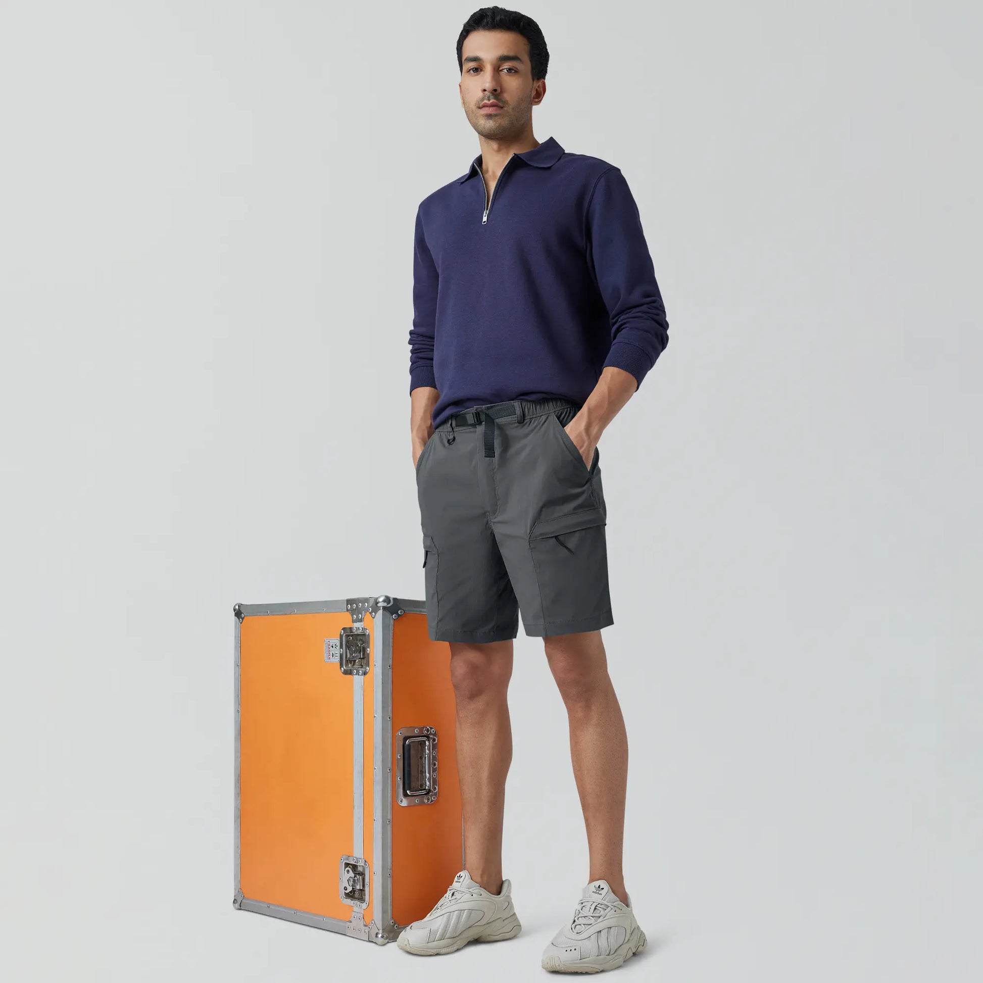 Cross_Sell Moveo Cargo Shorts Anchor Grey - XYXX Crew