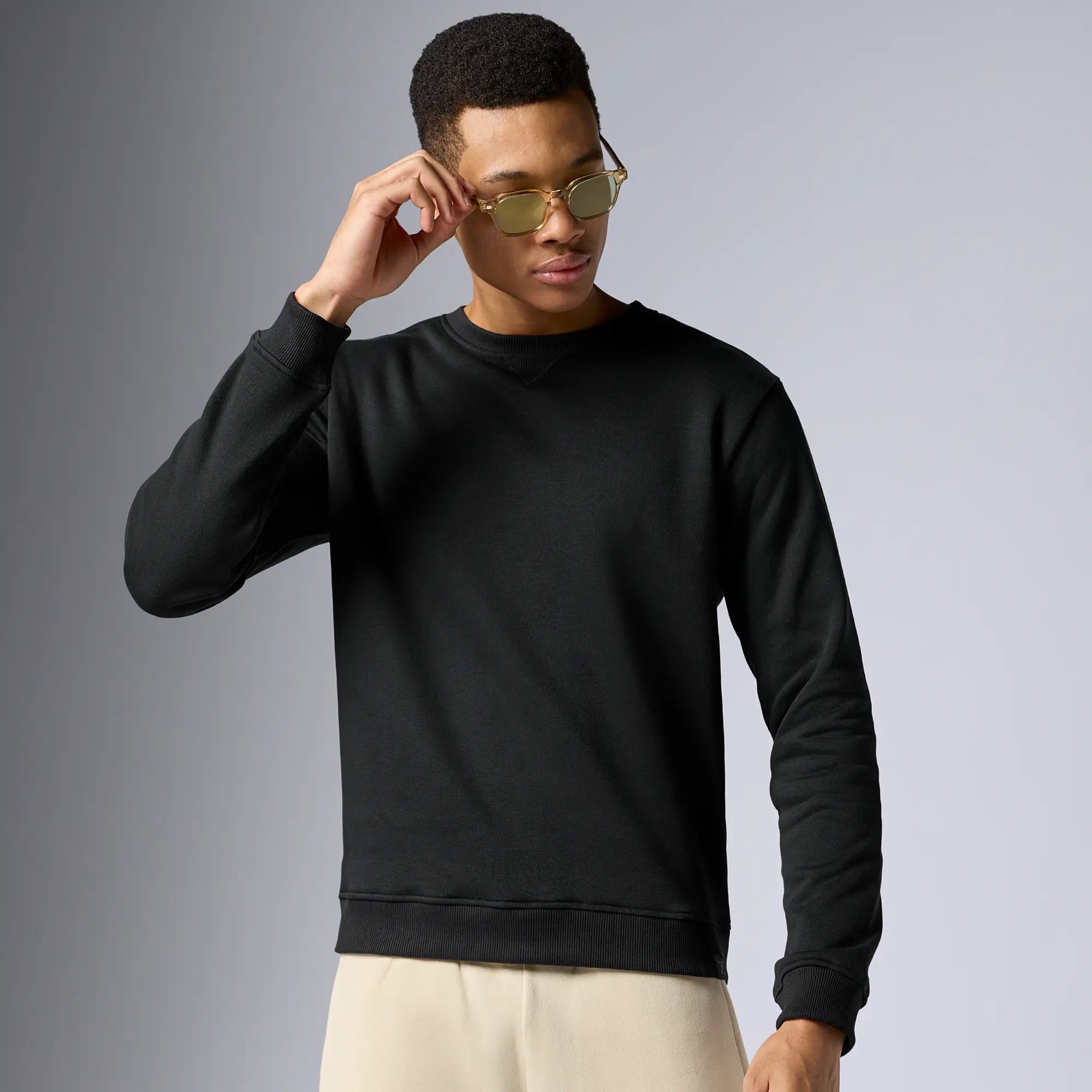 Neo French Terry Cotton-Blend Sweatshirt Pitch Black