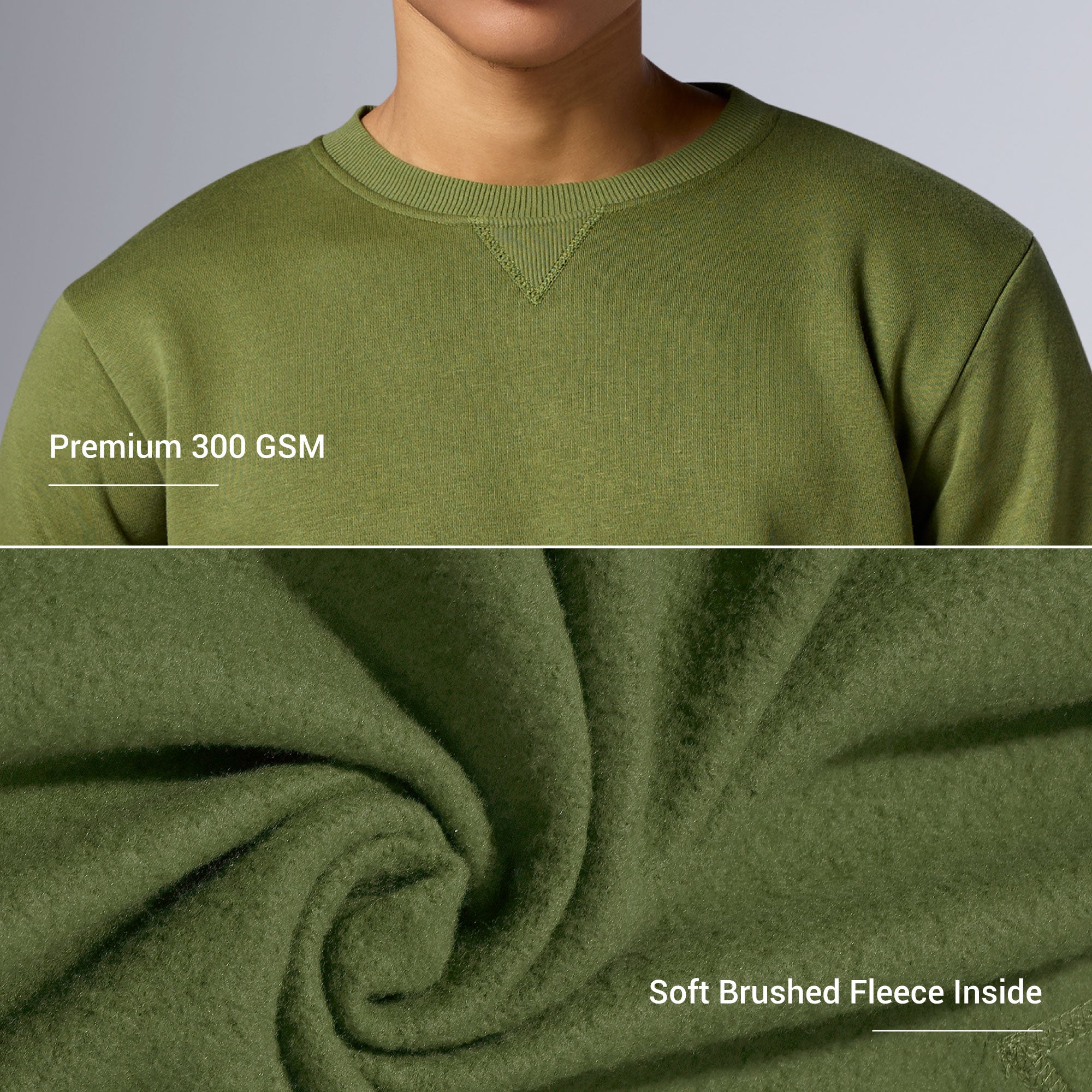 Neo French Terry Cotton-Blend Sweatshirt Olive Green