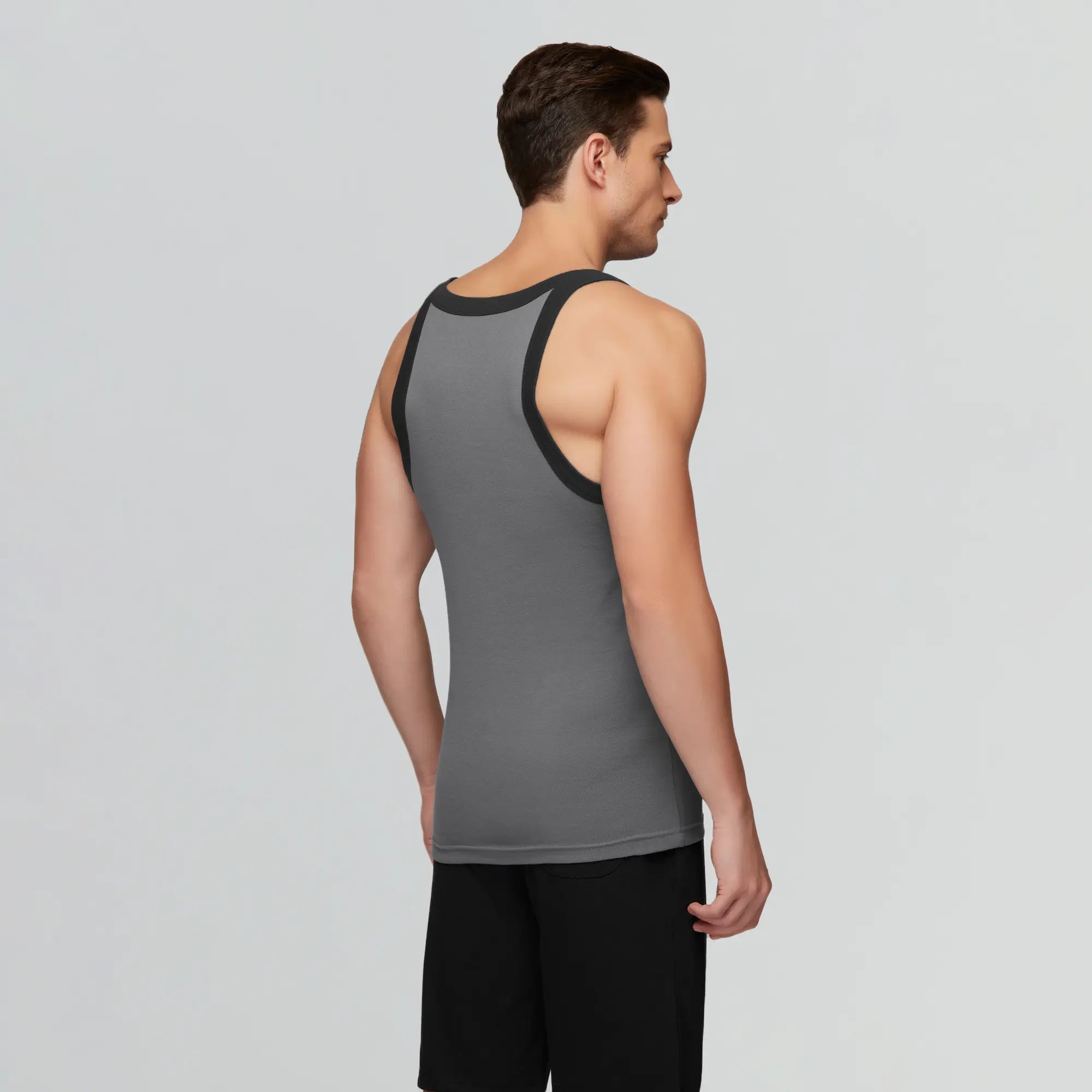 Pace Square Neck Vest Steel Ash Grey