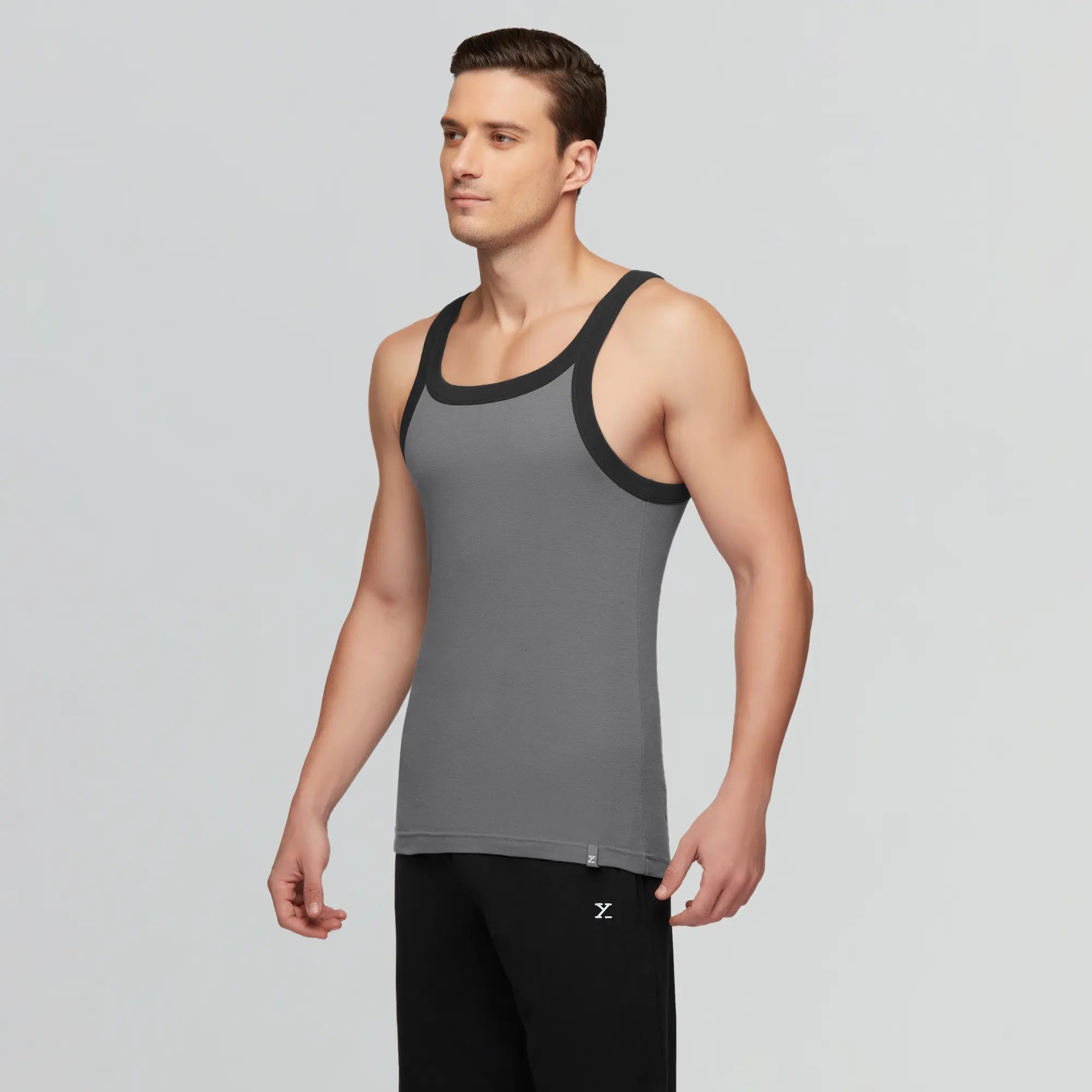 Pace Square Neck Vest Steel Ash Grey