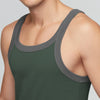 Pace Square Neck Vest Olive Green