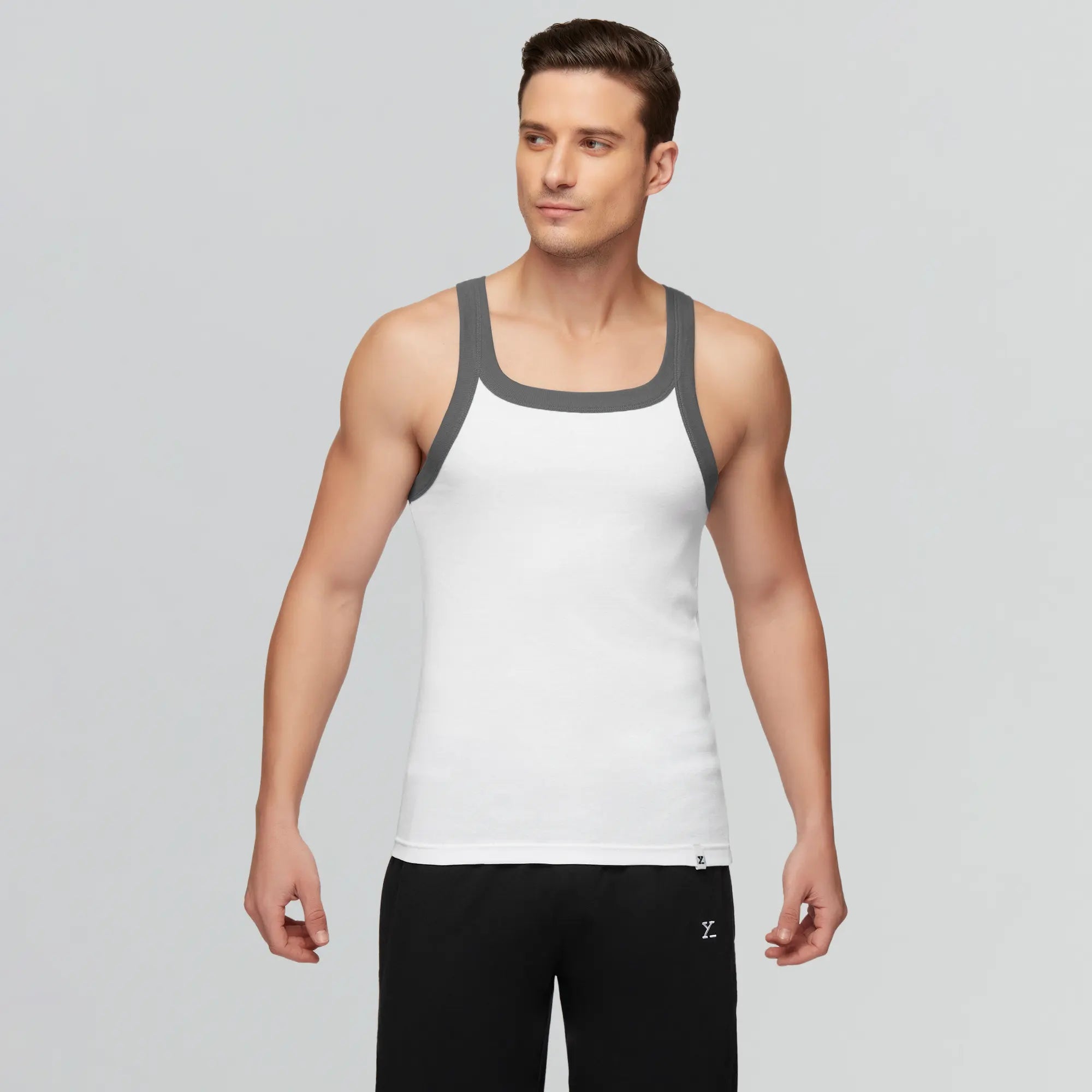 Pace Square Neck Vest Polar White