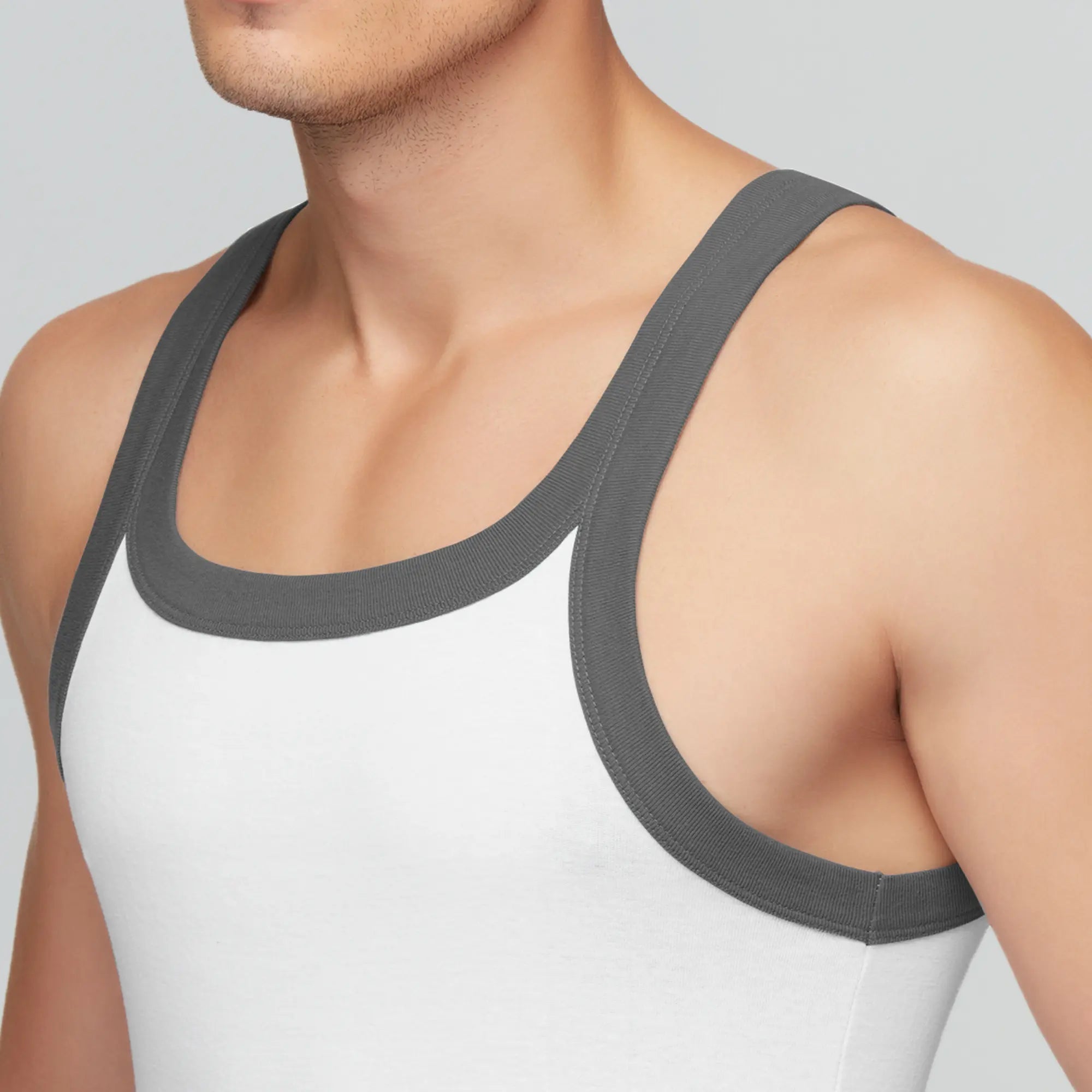 Pace Square Neck Vest Polar White