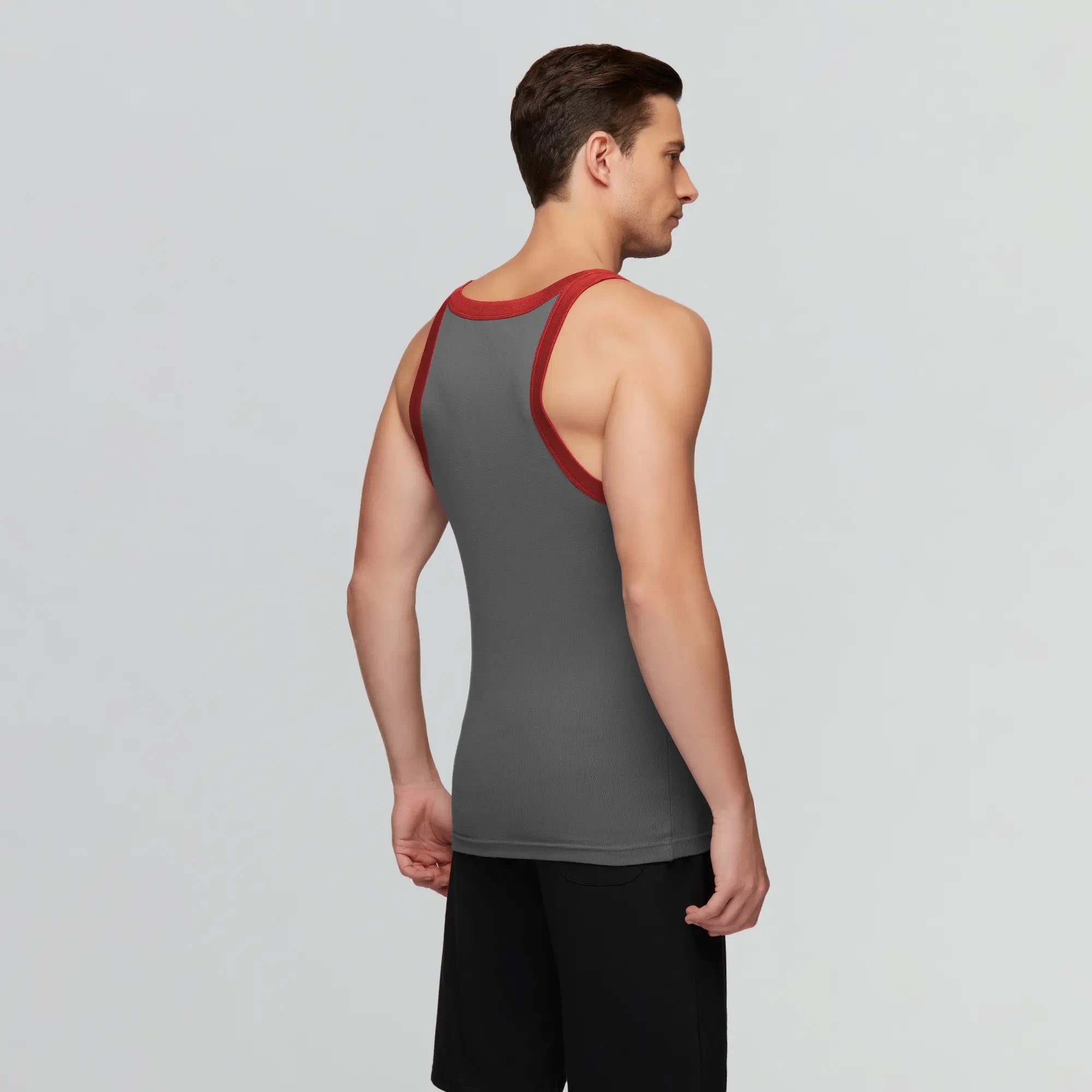 Pace Square Neck Vest Ribbon Grey