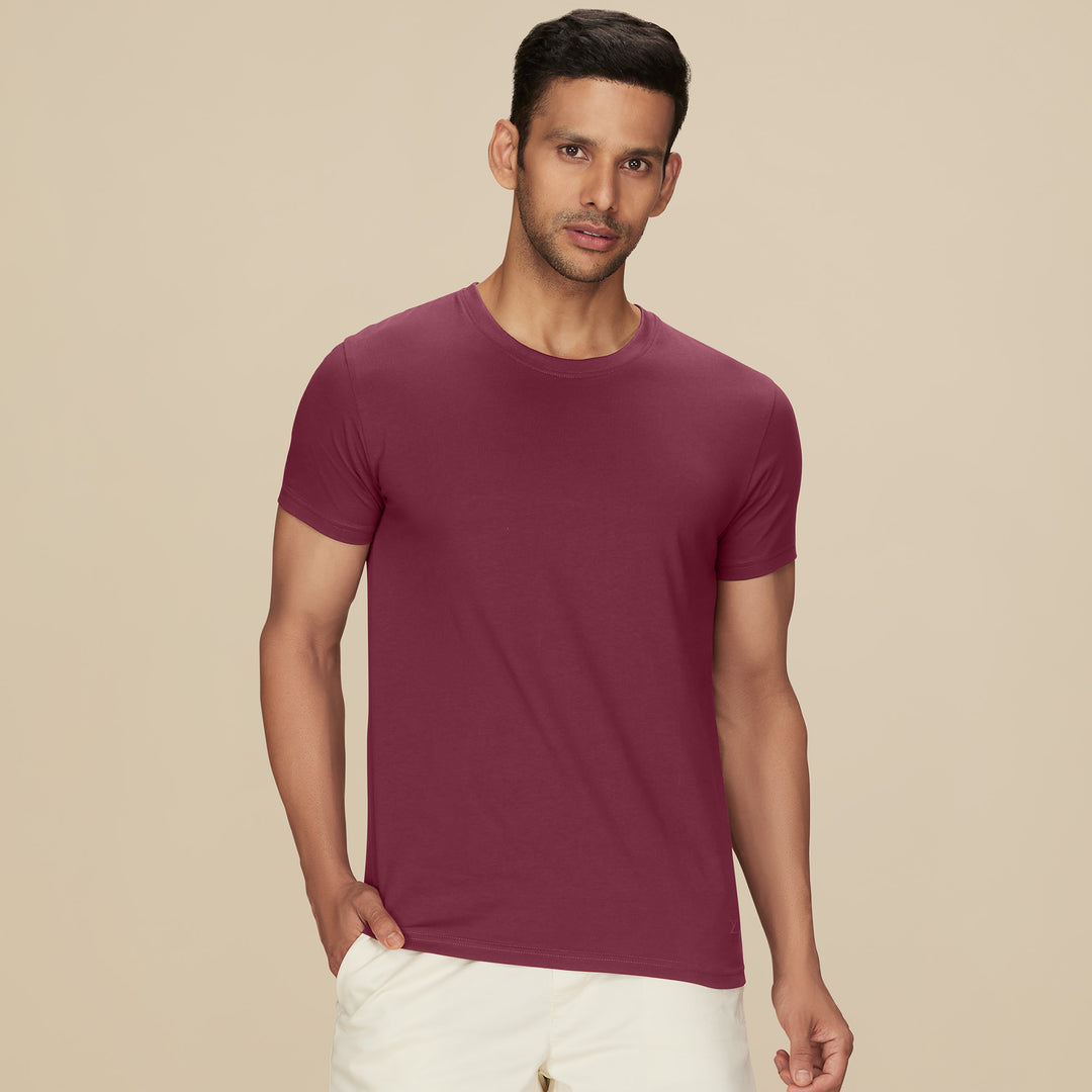 Pace Combed Cotton T-shirts Bold Burgundy – XYXX Apparels