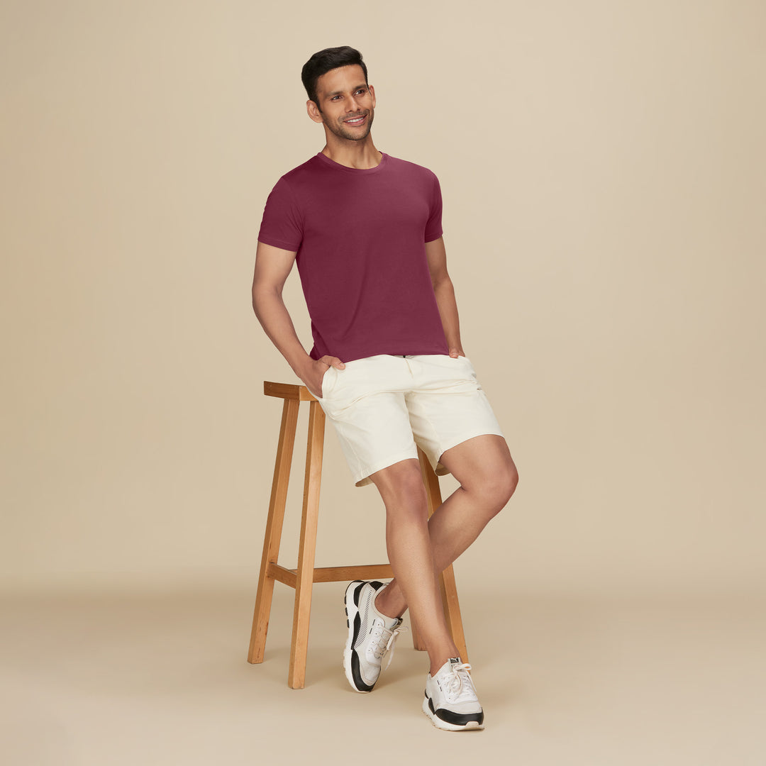 Pace Combed Cotton T-shirts Bold Burgundy – XYXX Apparels