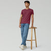 Pace Combed Cotton T-shirts For Men Bold Burgundy - XYXX Crew