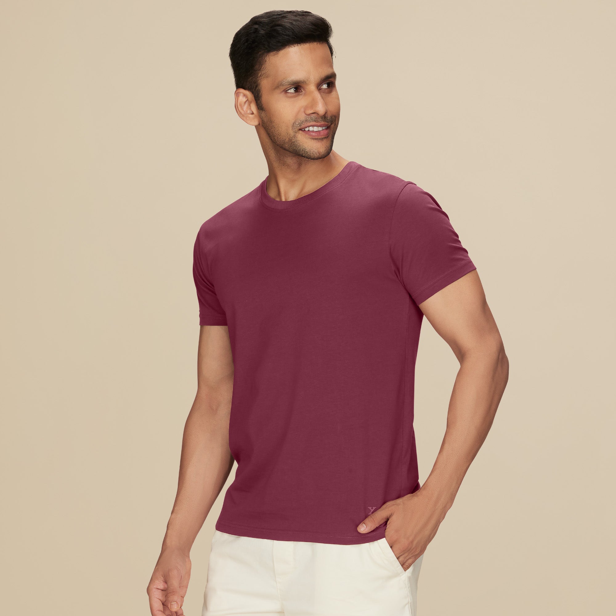 Pace Combed Cotton T-shirt for men Bold Burgundy - XYXX Mens Apparels