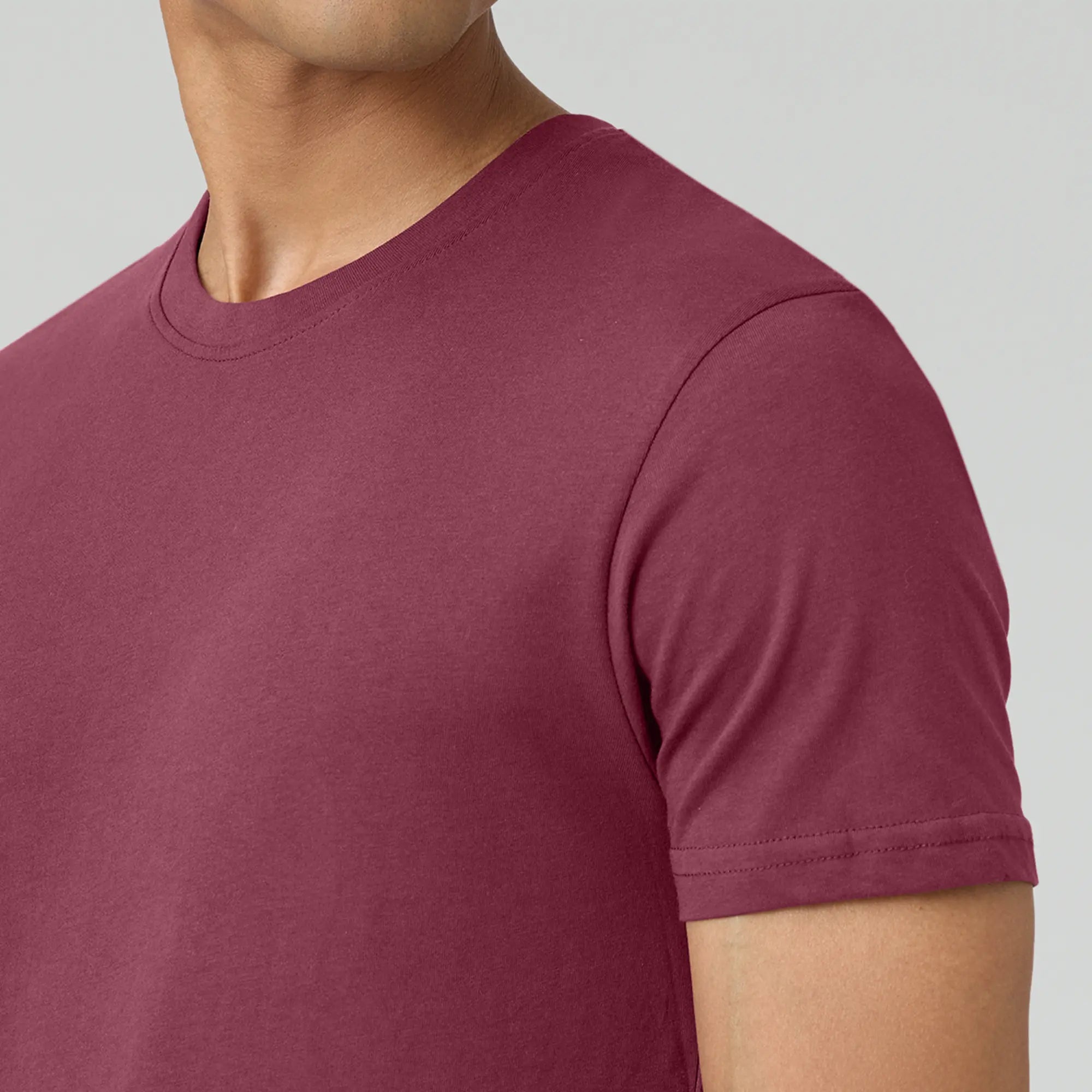 Pace Combed Cotton T-shirts For Men Bold Burgundy - XYXX Crew