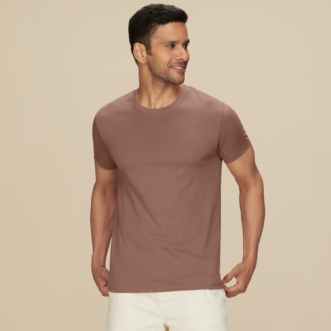 Pace Combed Cotton T-shirts Brown Latte – XYXX Apparels