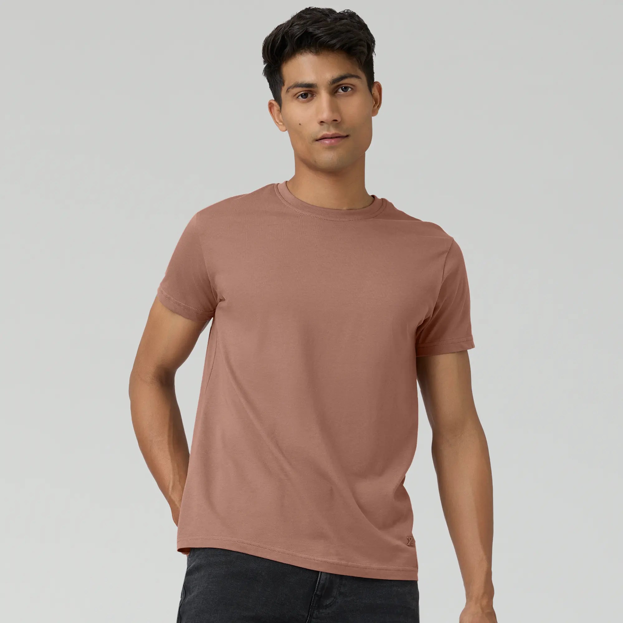 Pace Combed Cotton T-shirts For Men Brown Latte - XYXX Crew