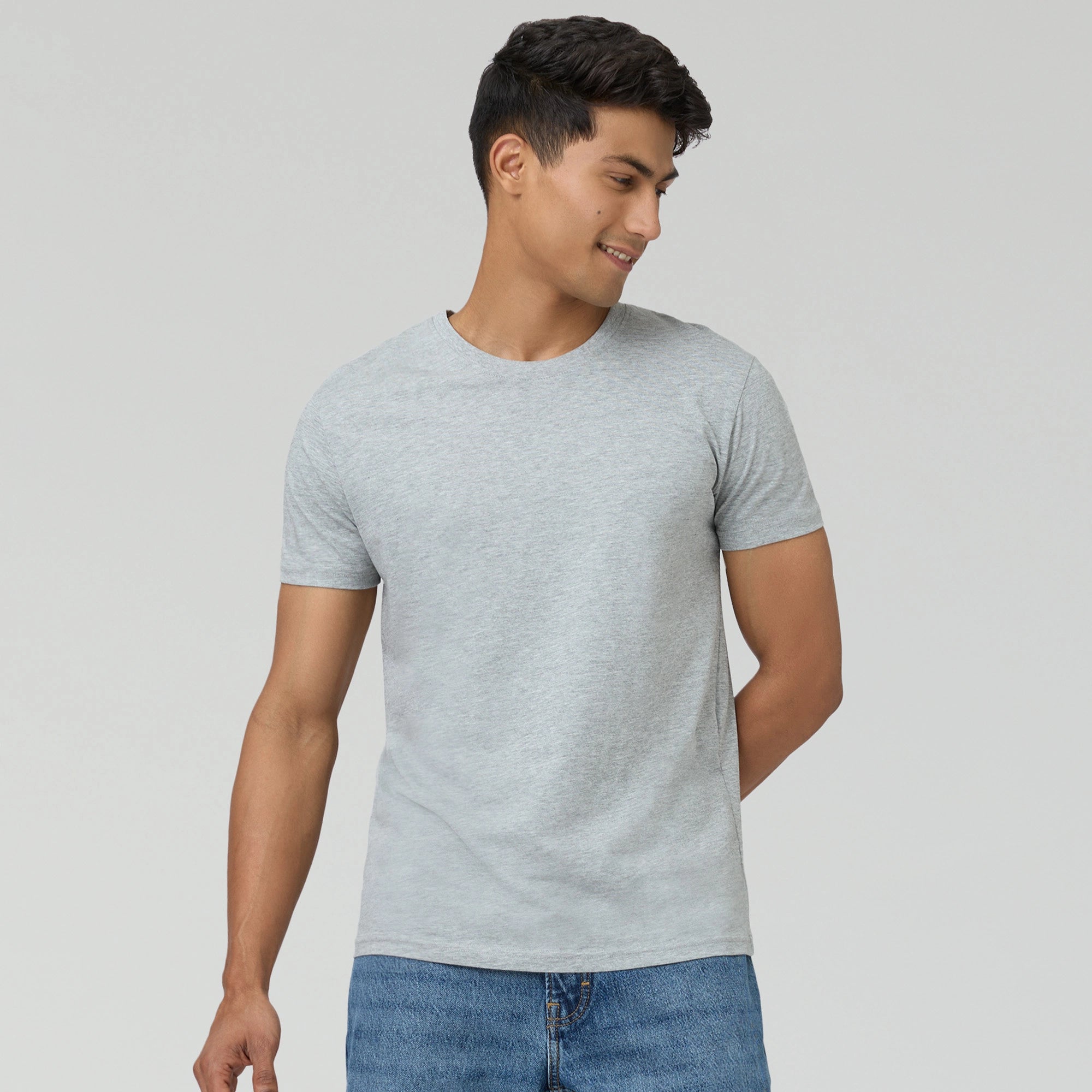 Pace Combed Cotton T-shirts For Men Frost Grey - XYXX Crew