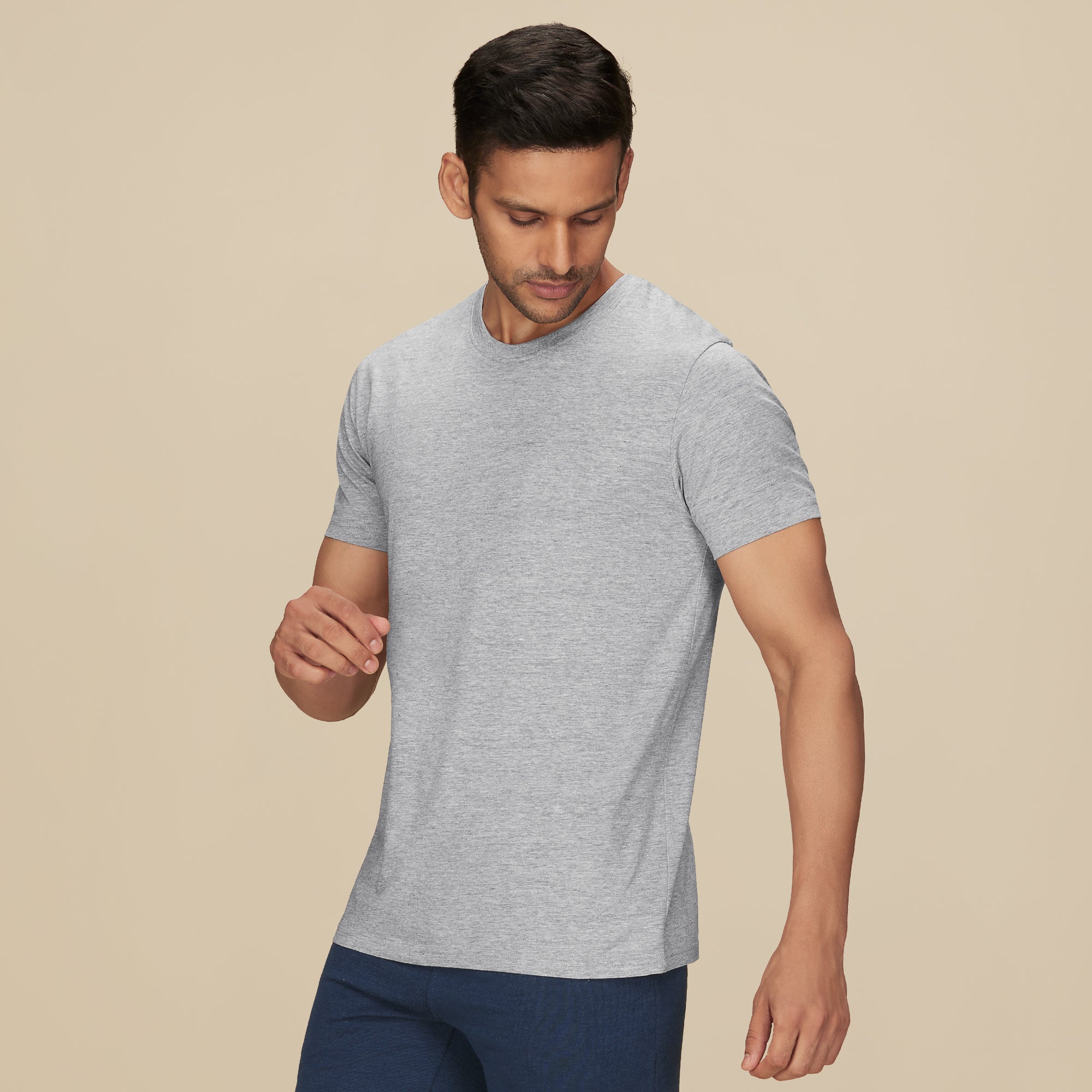 Pace Combed Cotton T-shirt for men Frost Grey - XYXX Mens Apparels
