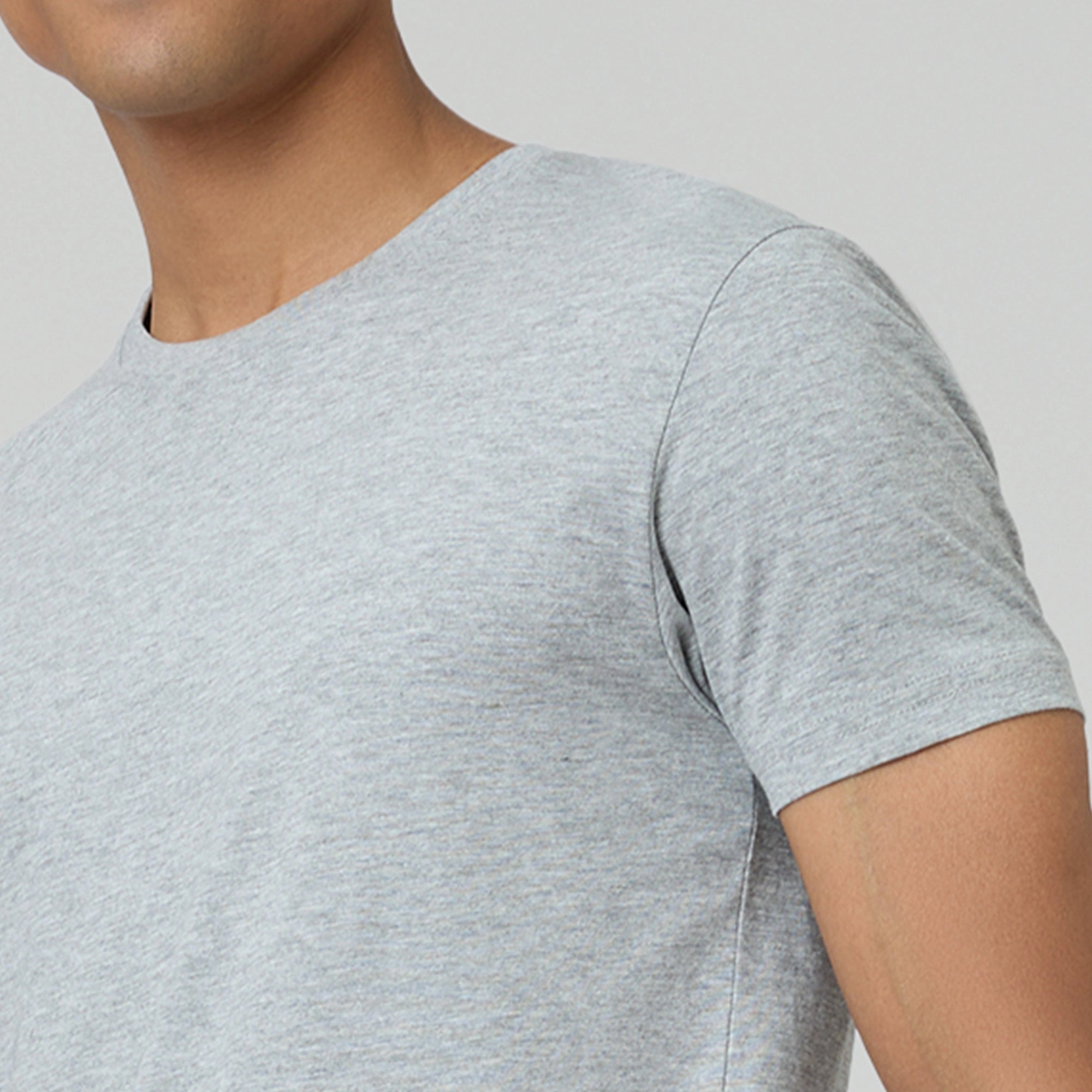 Pace Combed Cotton T-shirts For Men Frost Grey - XYXX Crew