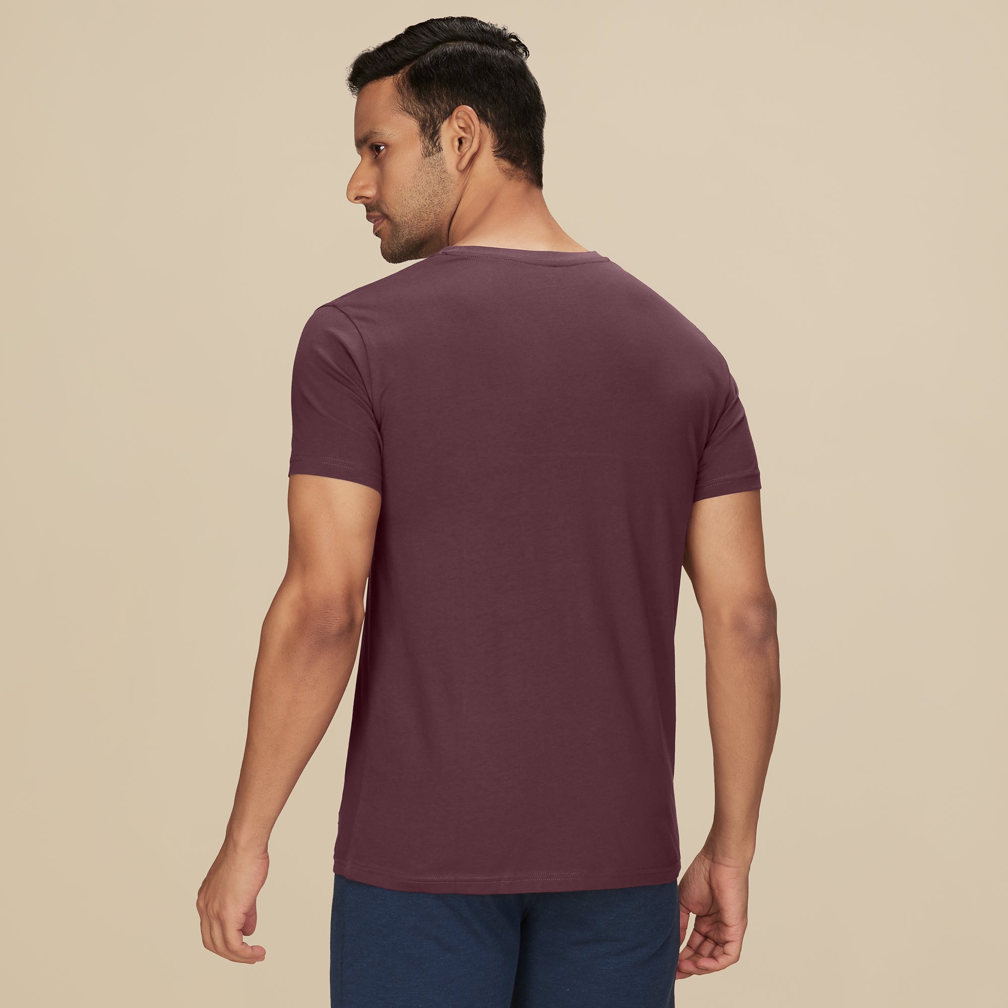 Pace Combed Cotton T-shirt for men Merlot Maroon - XYXX Mens Apparels