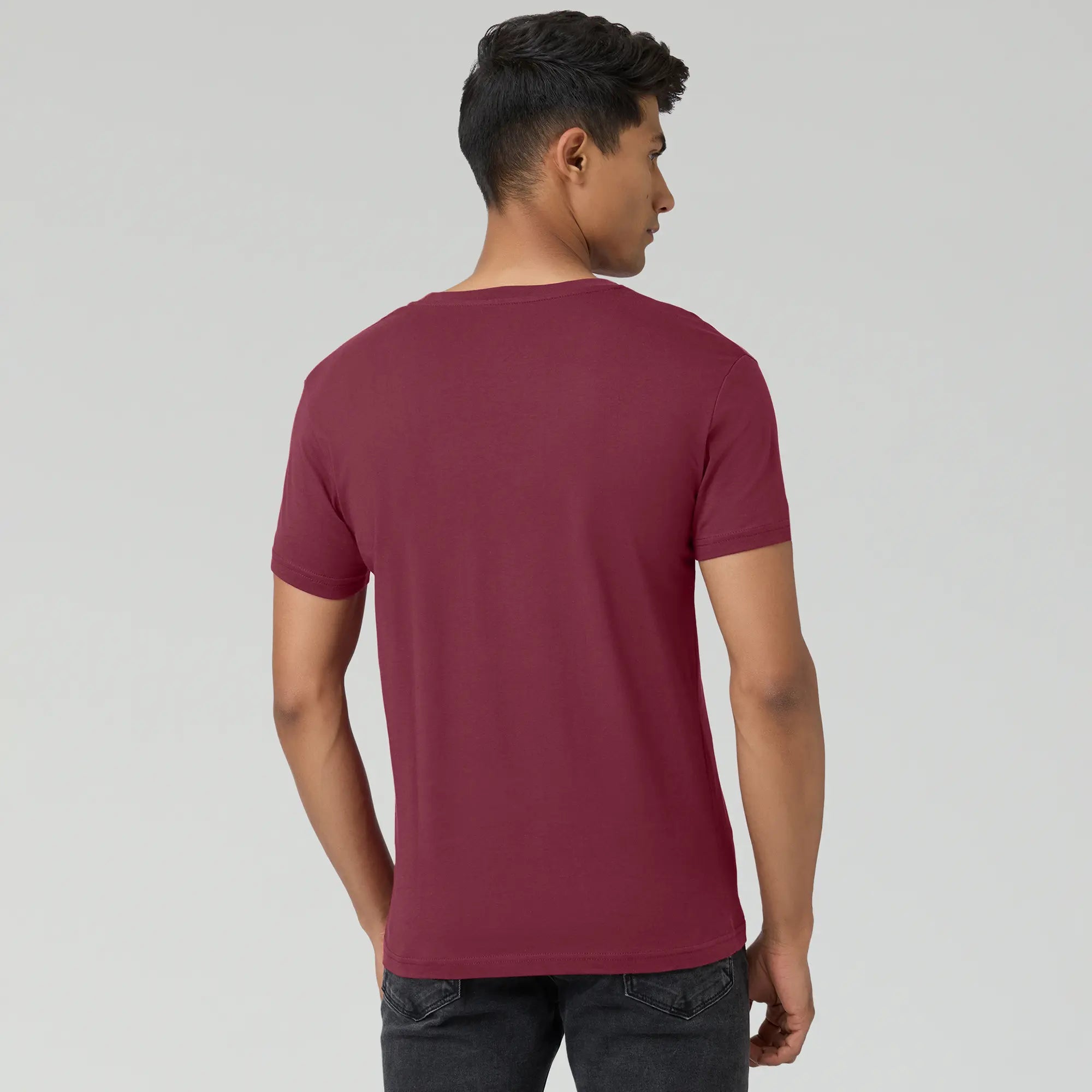 Pace Combed Cotton T-shirts For Men Merlot Maroon - XYXX Crew