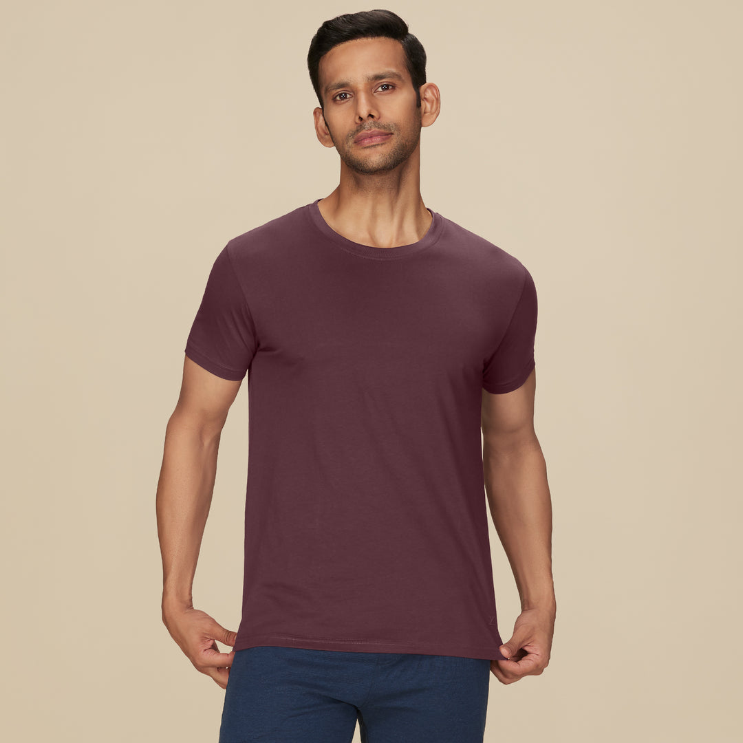 Pace Combed Cotton T-shirts Merlot Maroon – XYXX Apparels