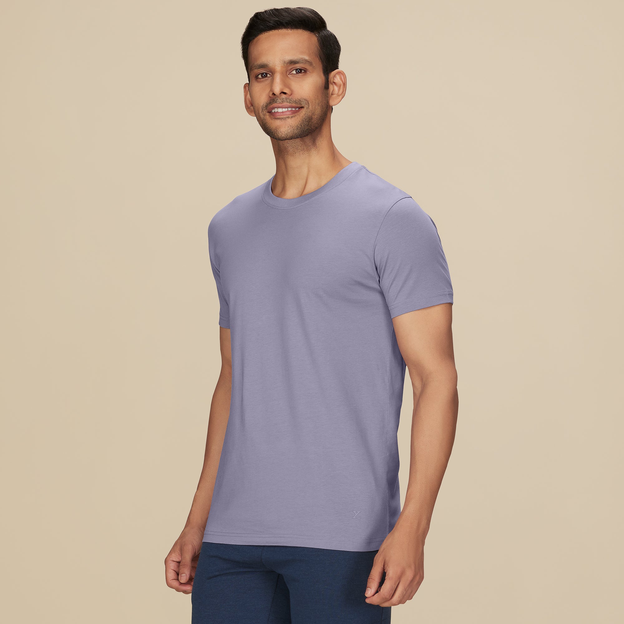 Pace Combed Cotton T-shirts For Men Misty Lilac - XYXX Crew