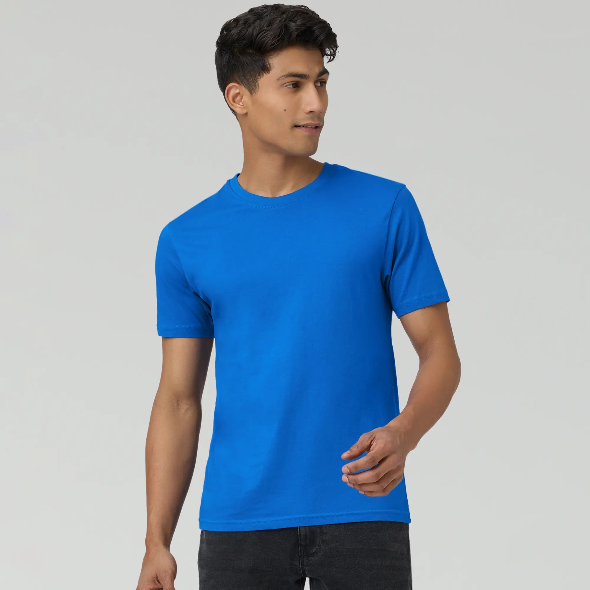 Pace Combed Cotton T-shirts For Men Olympic Blue - XYXX Crew