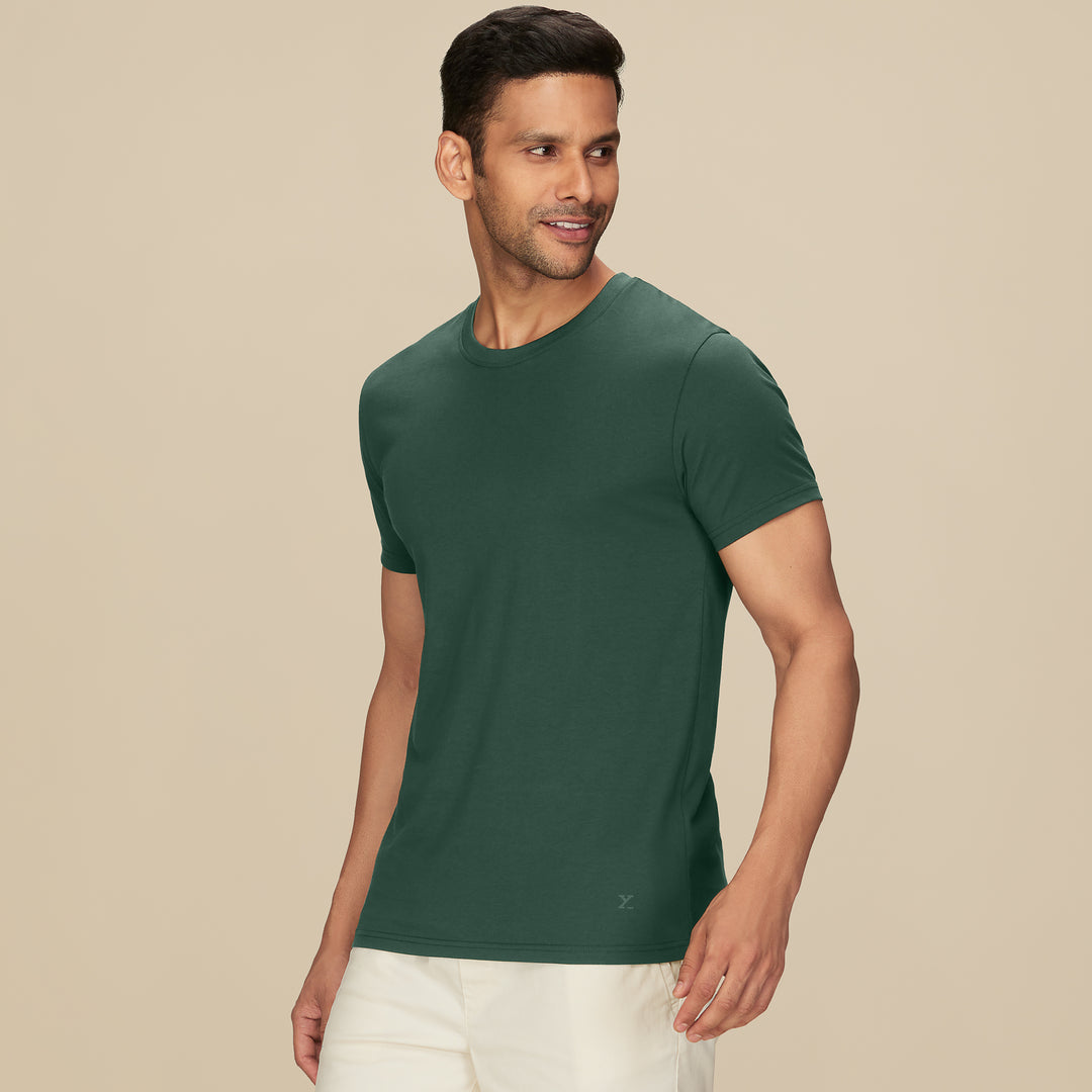 Pace Combed Cotton T-shirts Pine Green – XYXX Apparels