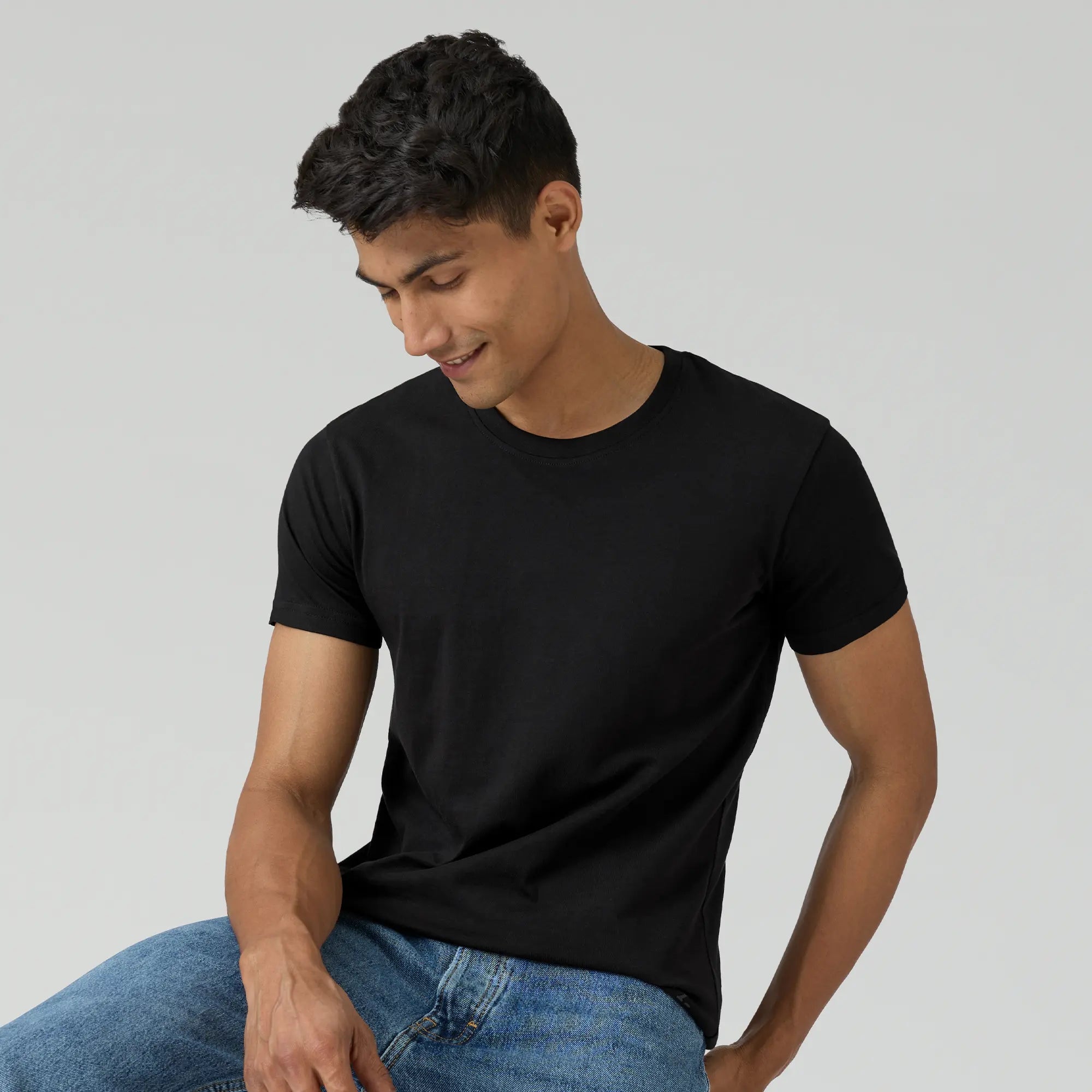 Pace Combed Cotton T-shirts Pitch Black – XYXX Apparels