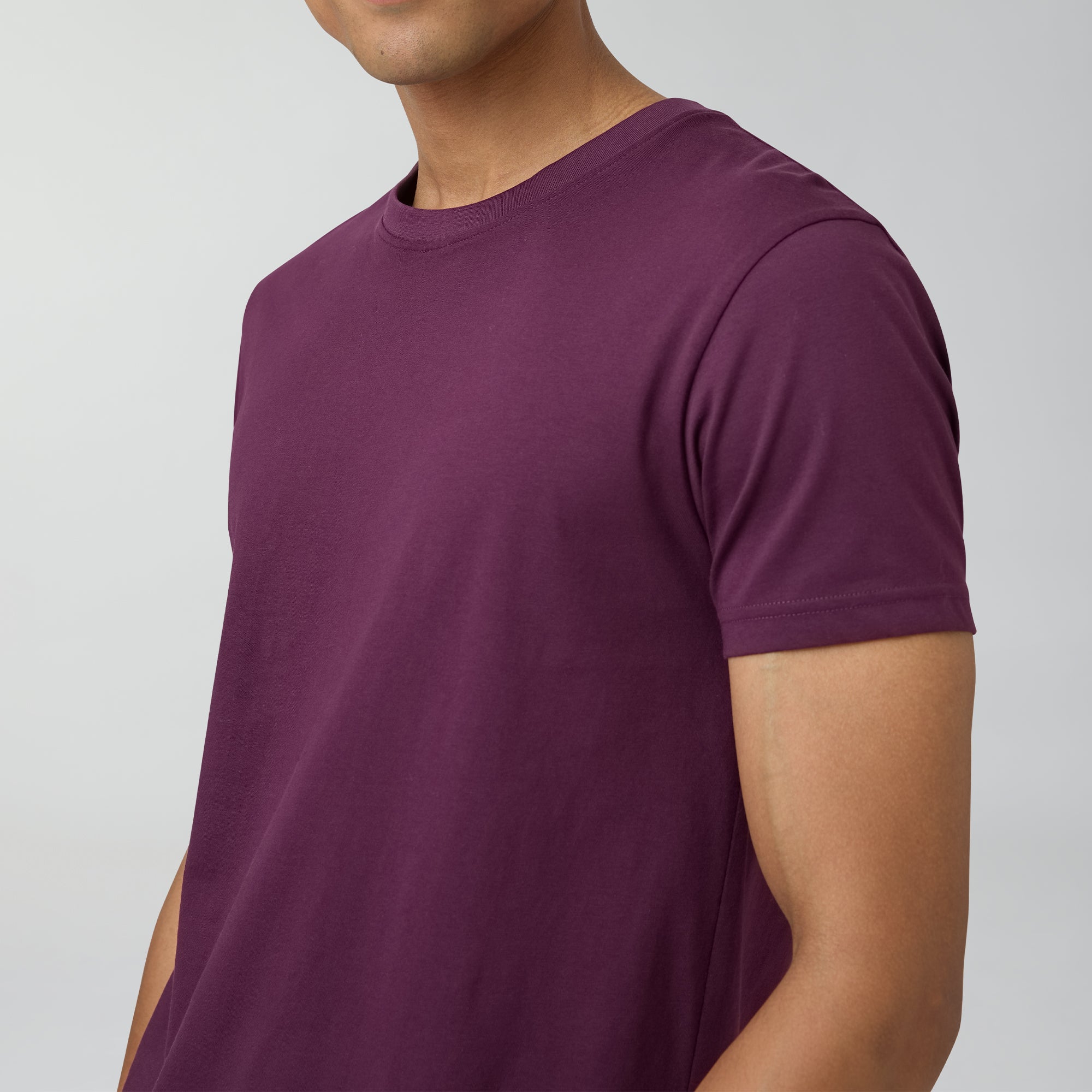 Pace Combed Cotton T-shirts Plum Red