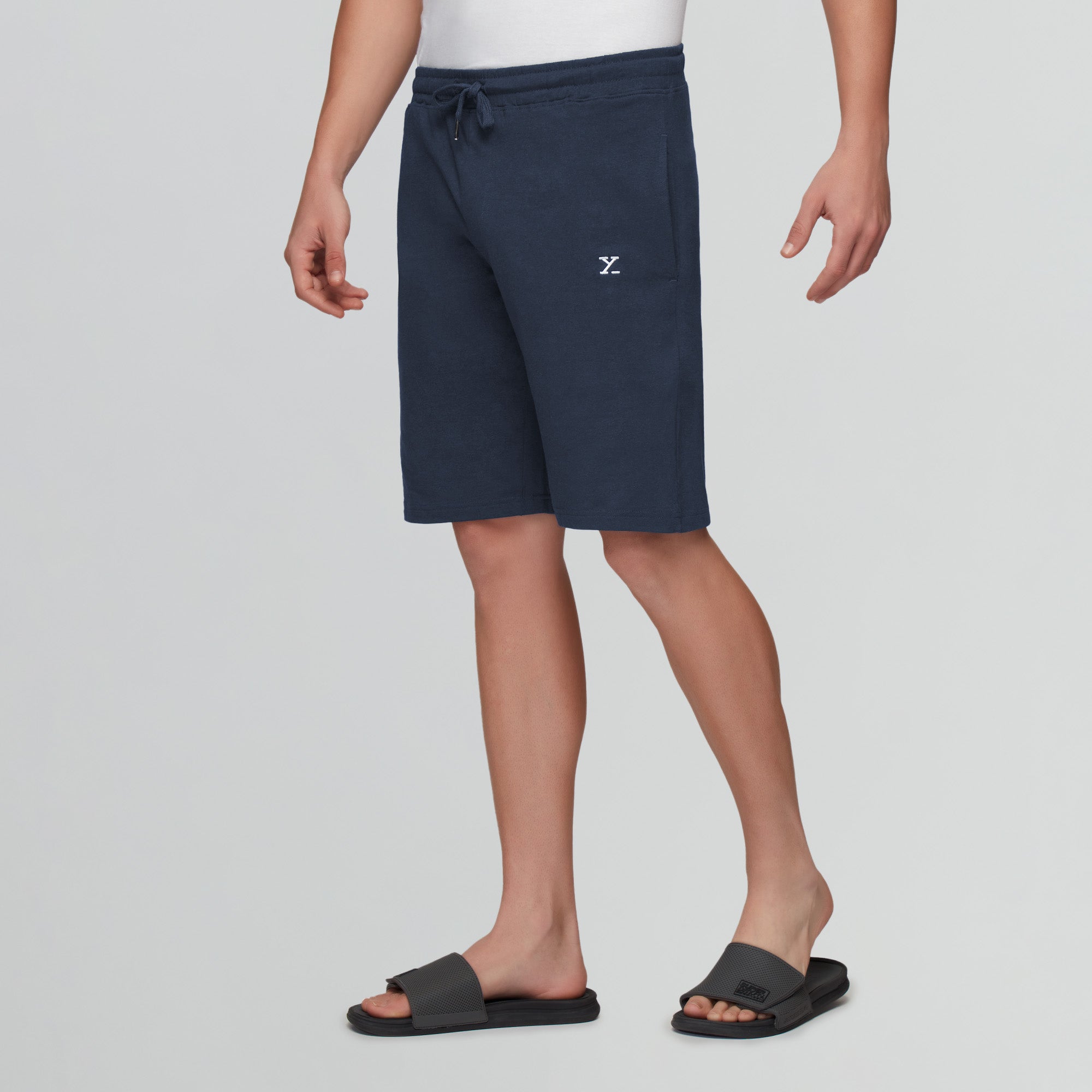 Pace Cotton Rich Shorts Midnight Blue