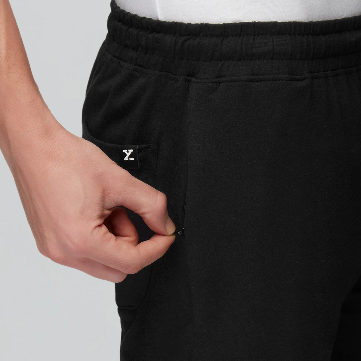 Pace Cotton Rich Shorts Pitch Black - XYXX Crew